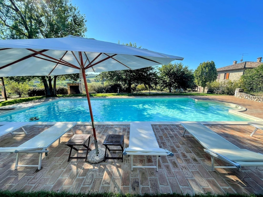 Detached Villa With Games Room, Pool, and Panoramic Views in San Damiano