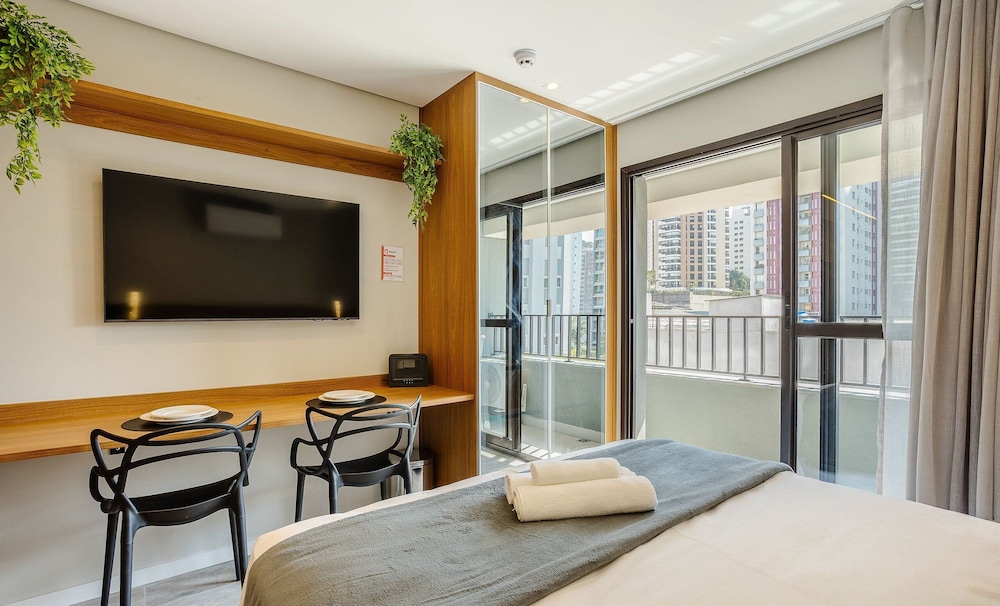 Studio With Balcony Near Allianz Parque Cep0128