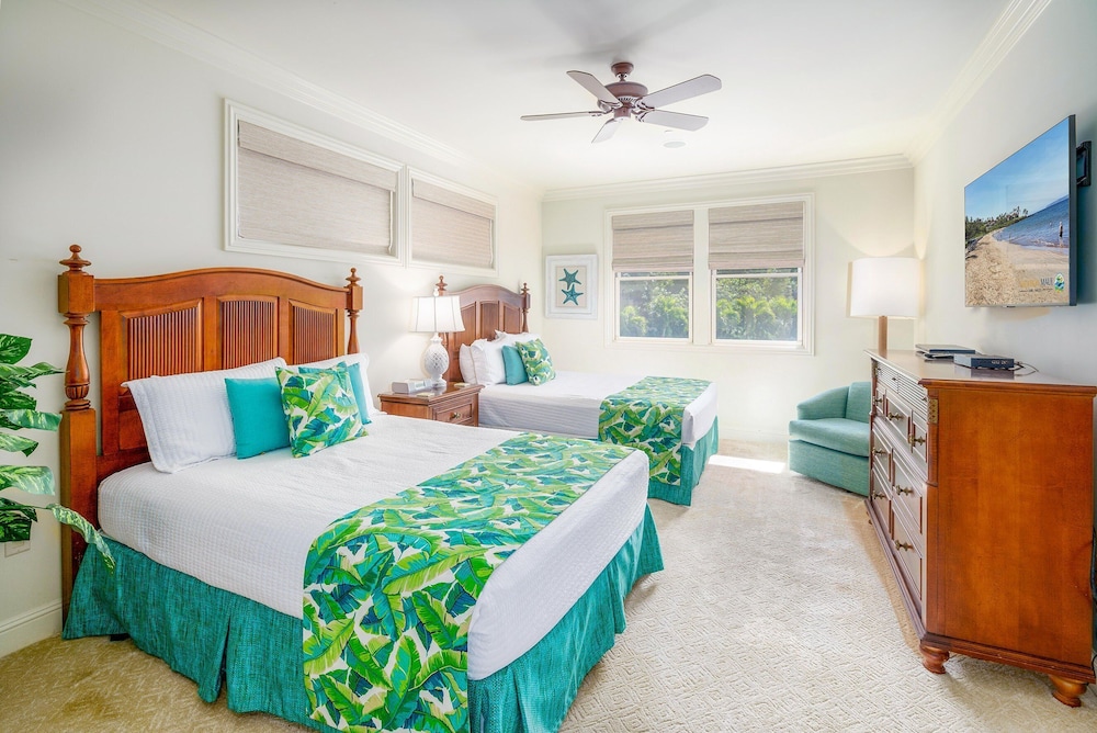 Luxurious Ho'olei 12-2, Lush View, Close to Pool, Sleeps 8 in Beds, Central AC!