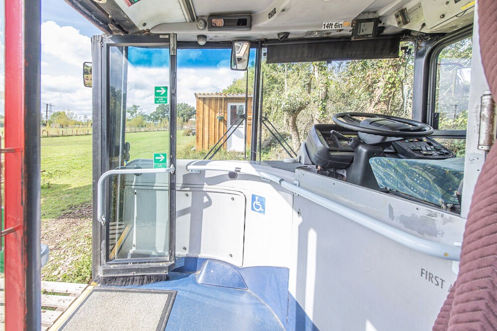 Double Decker Bus on an Alpaca Farm Sleeps 8 view 2