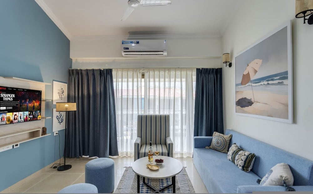 1BR w Pool Sauna Near Calangute Baga Beach