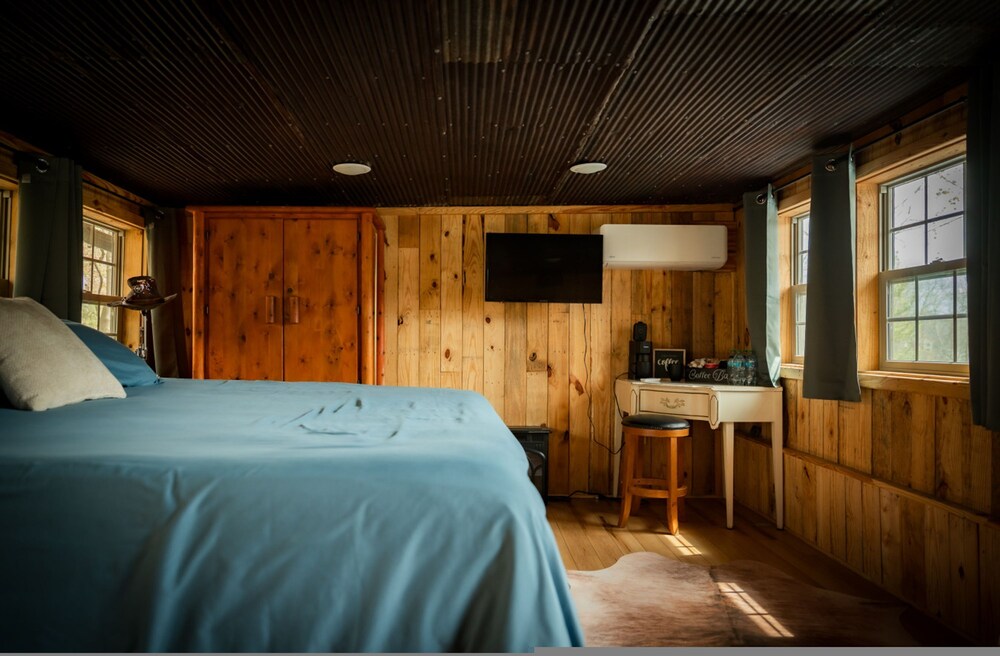 Lakefront Hilltop Cabin Hot tub Firepit