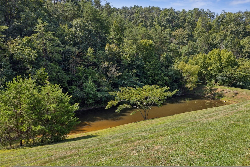 Private 15 Acres w Pond Hot Tub Game Room view 5