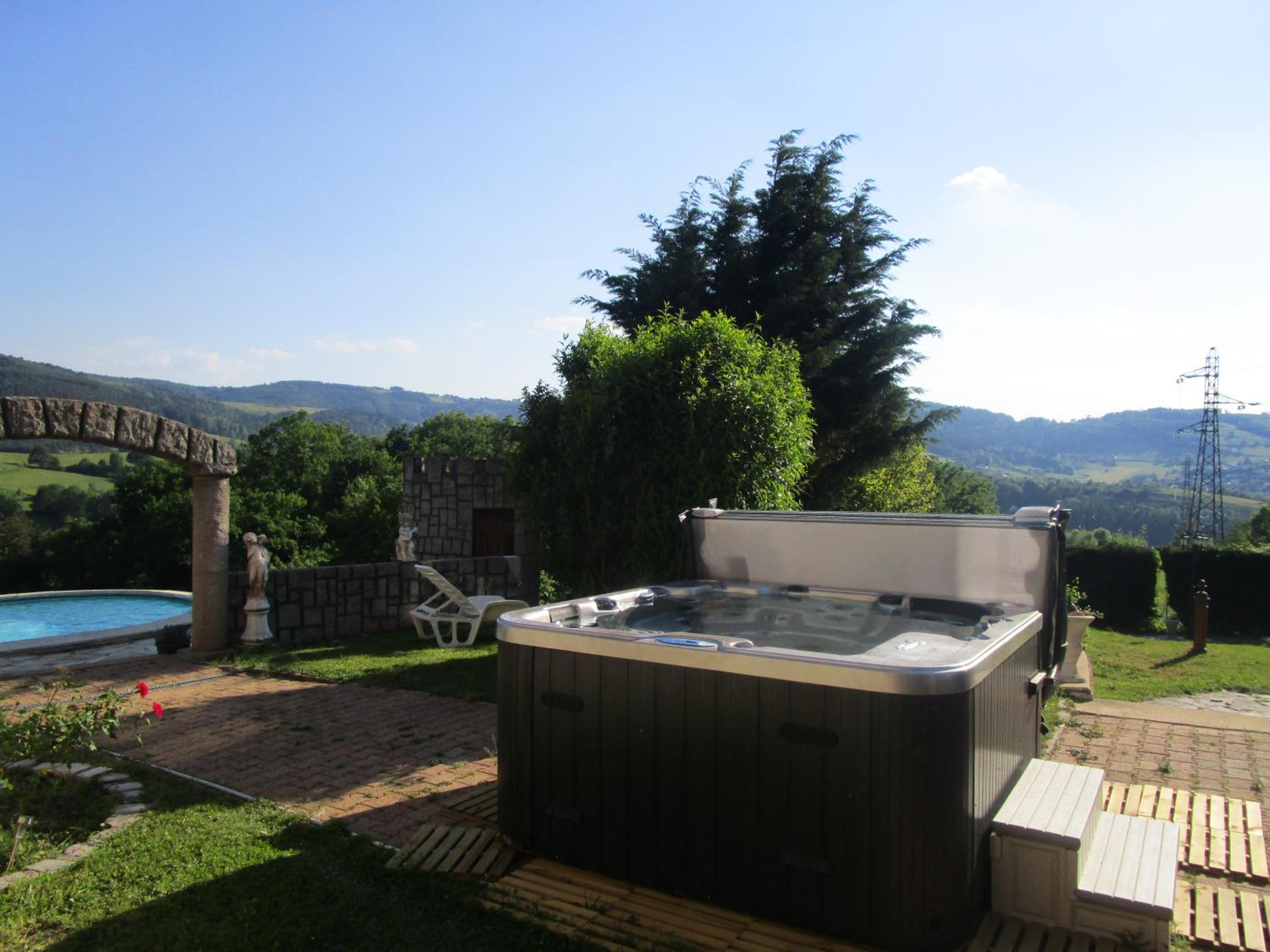outdoor BBQ area