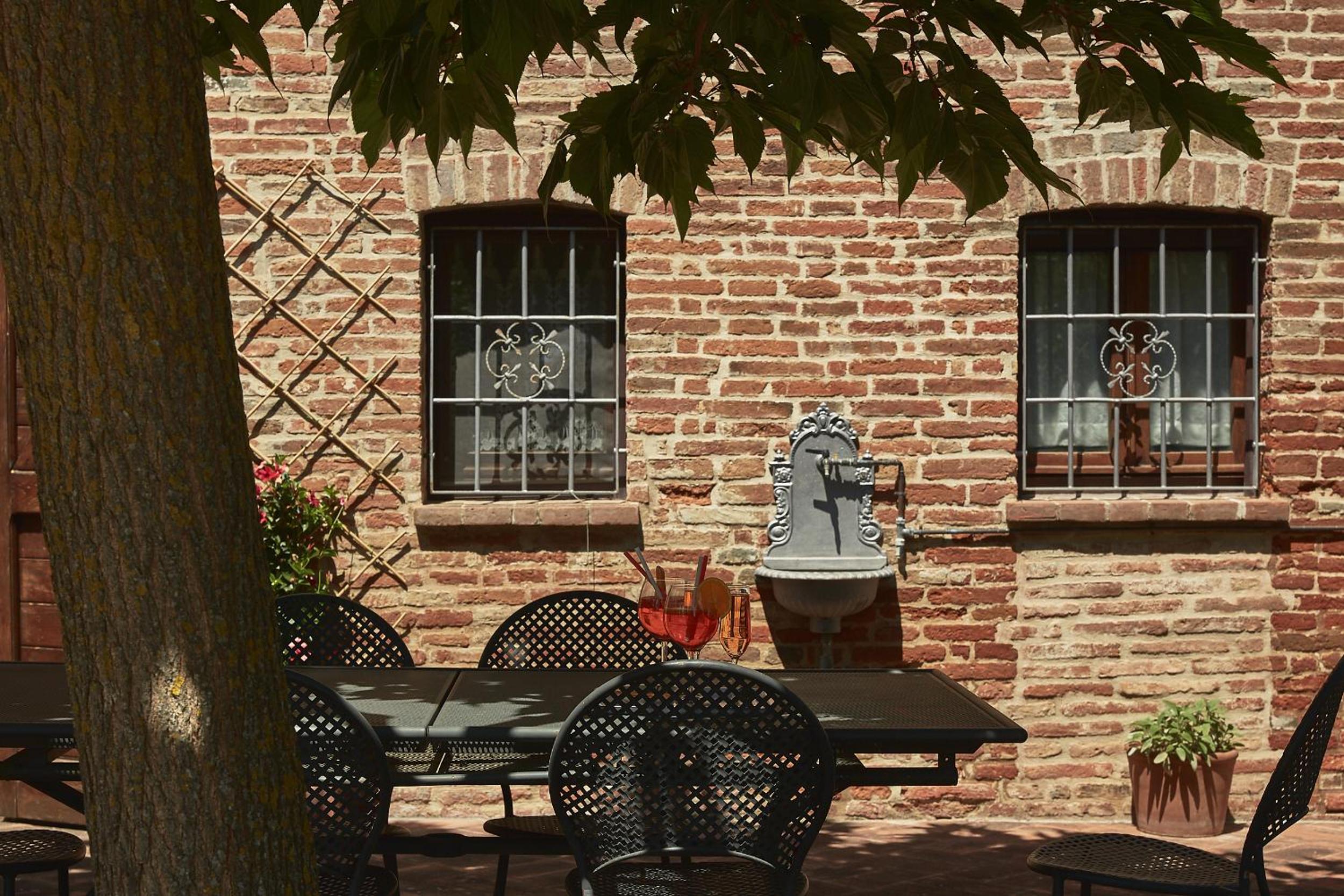 outdoor BBQ area