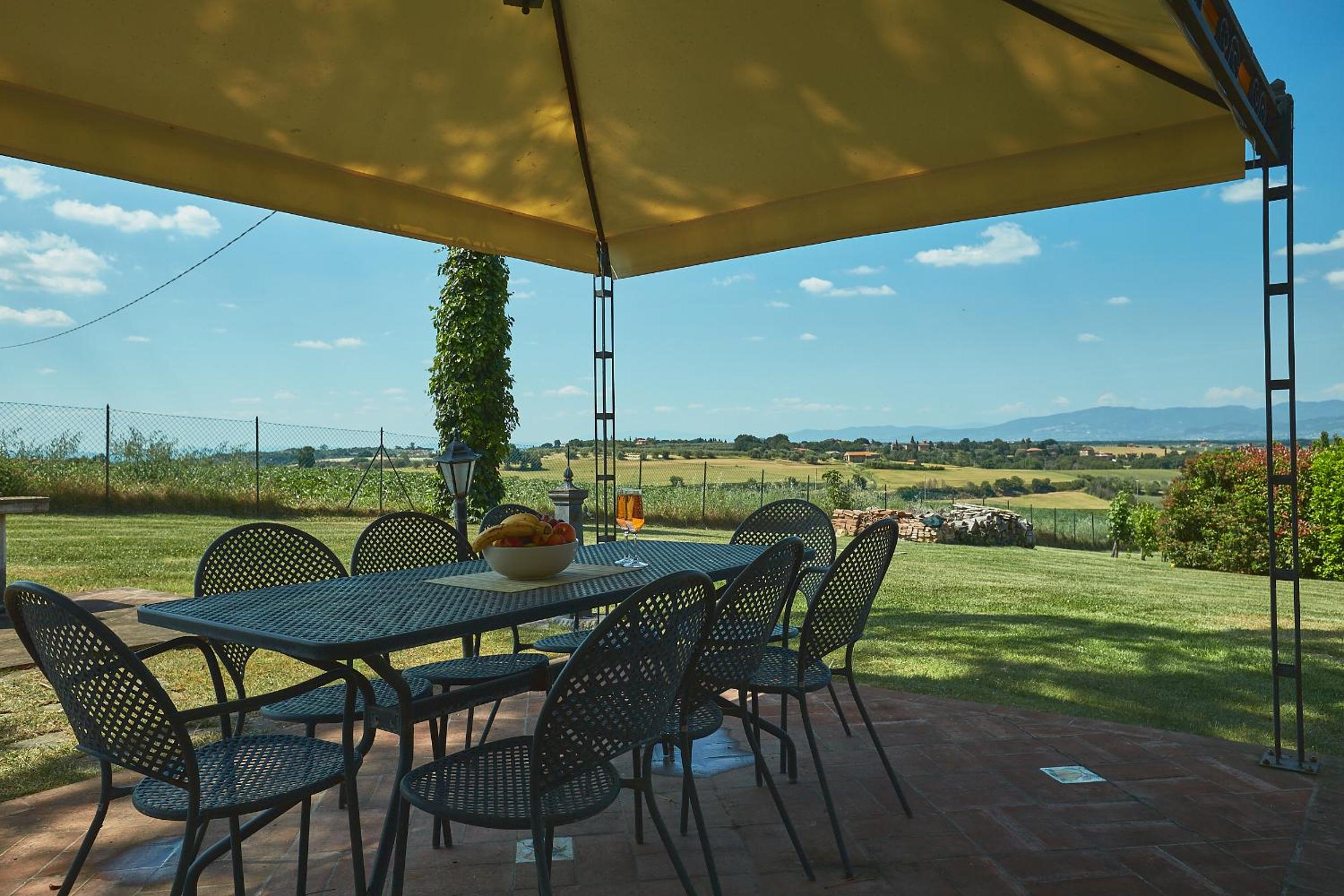 outdoor BBQ area