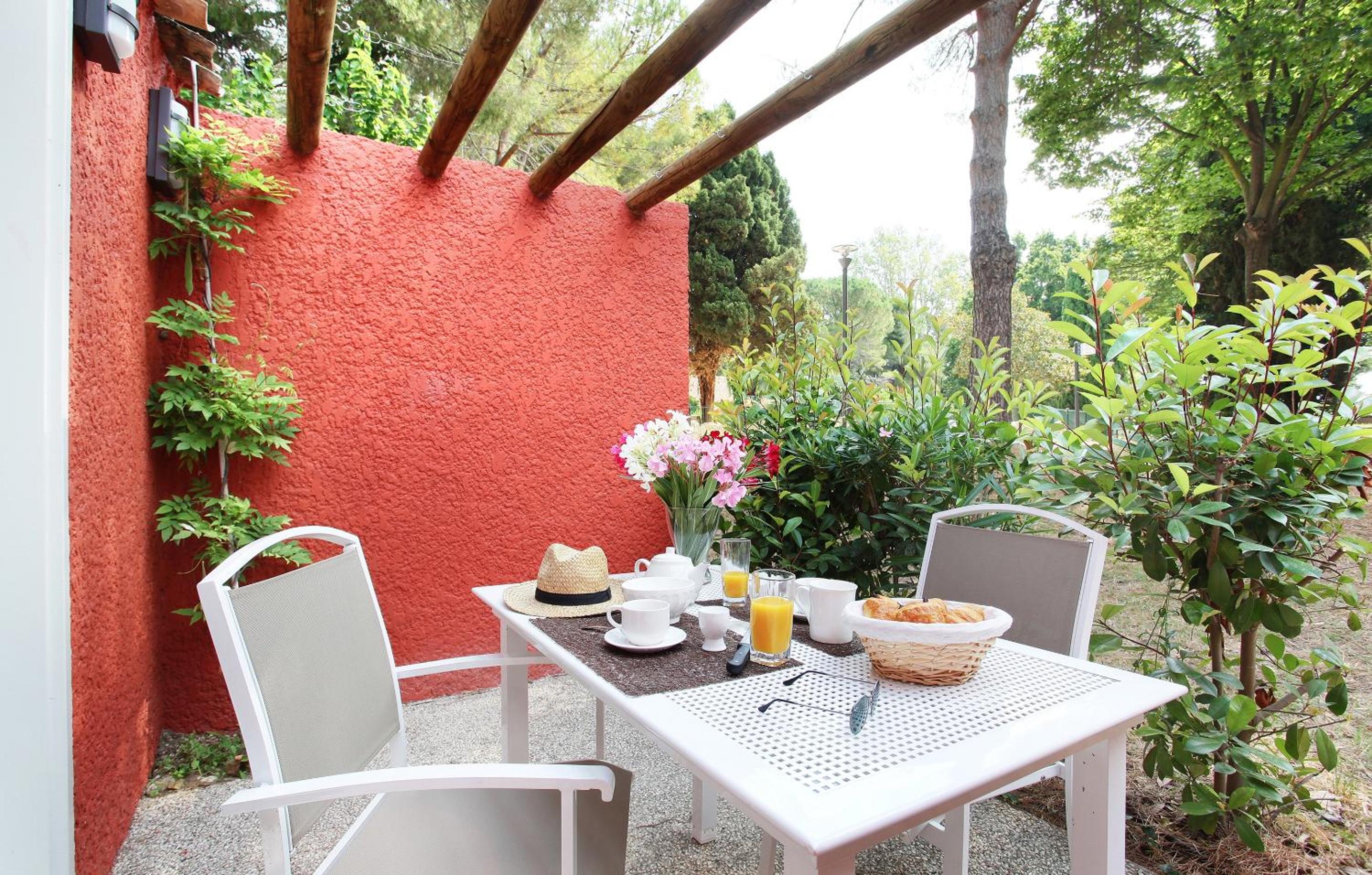 outdoor BBQ area