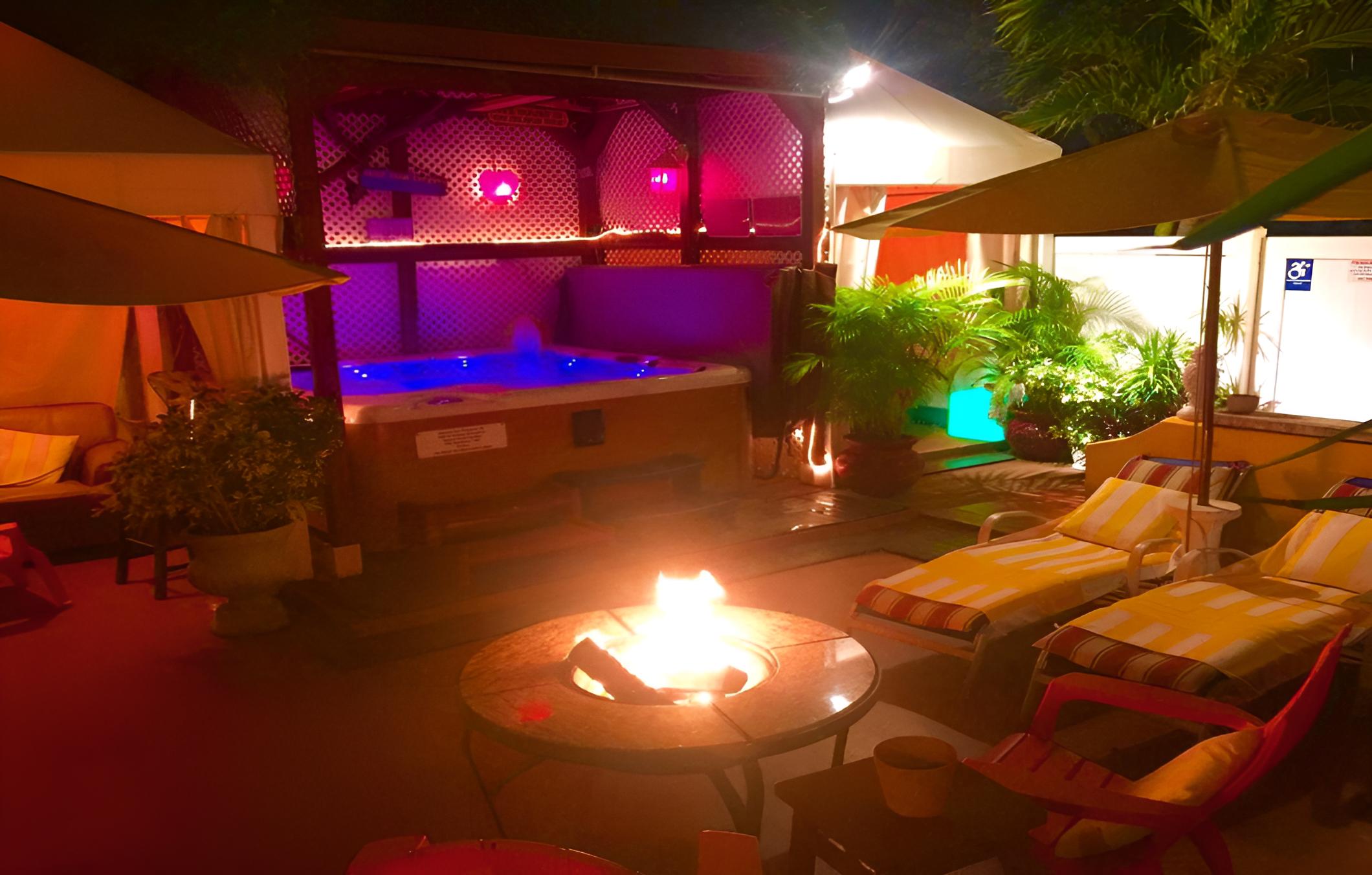 outdoor BBQ area