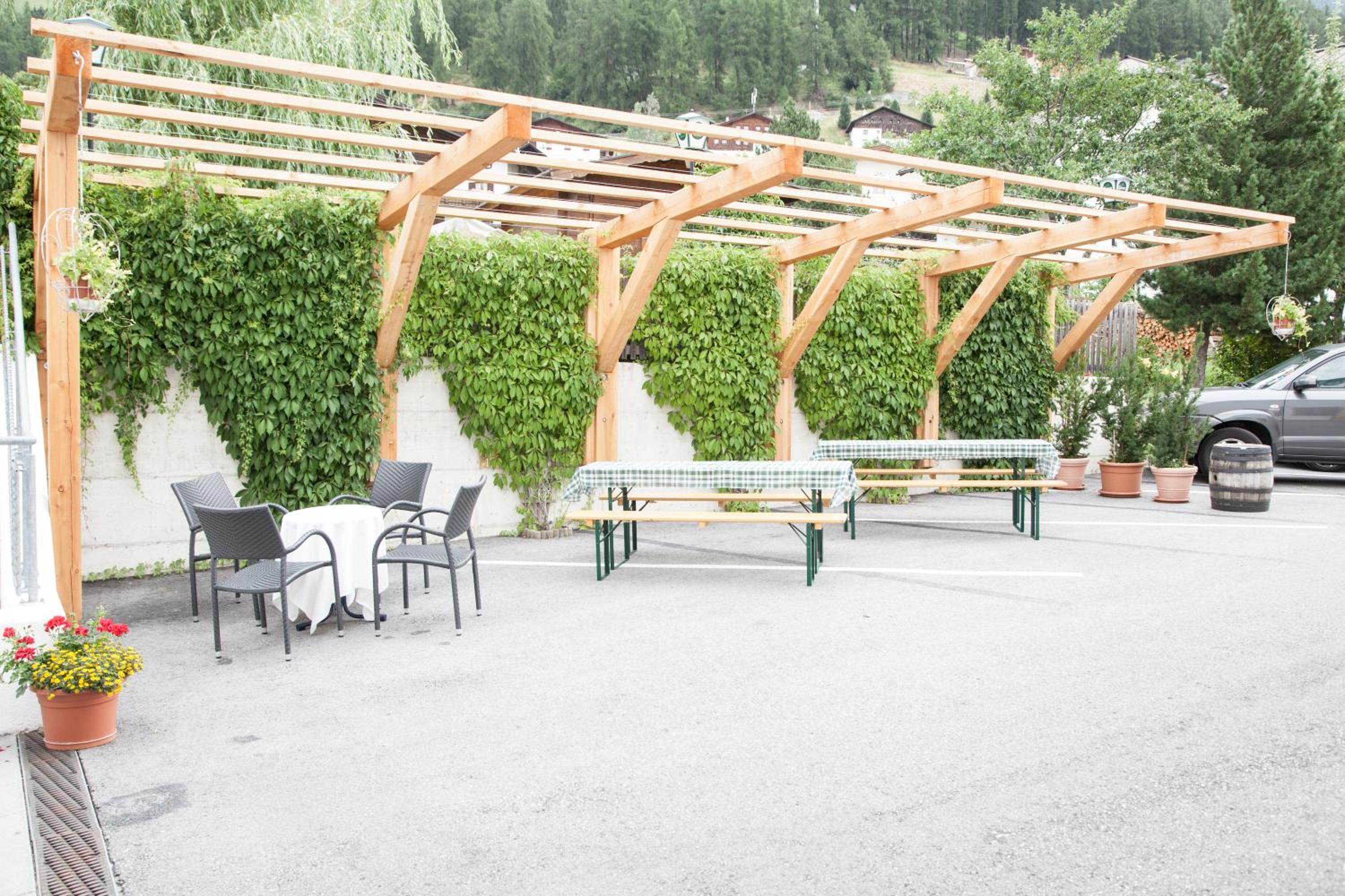 outdoor BBQ area
