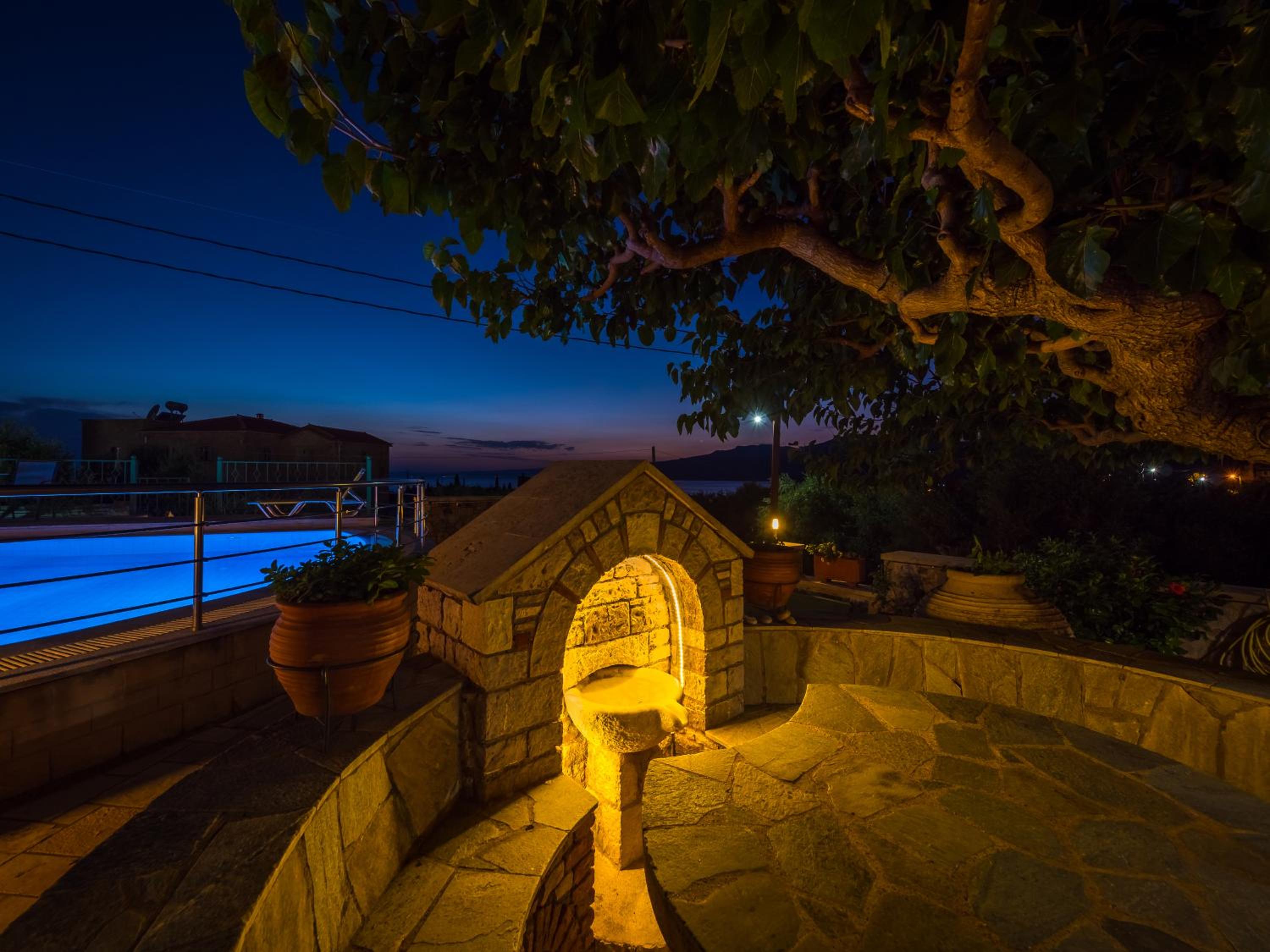 outdoor BBQ area