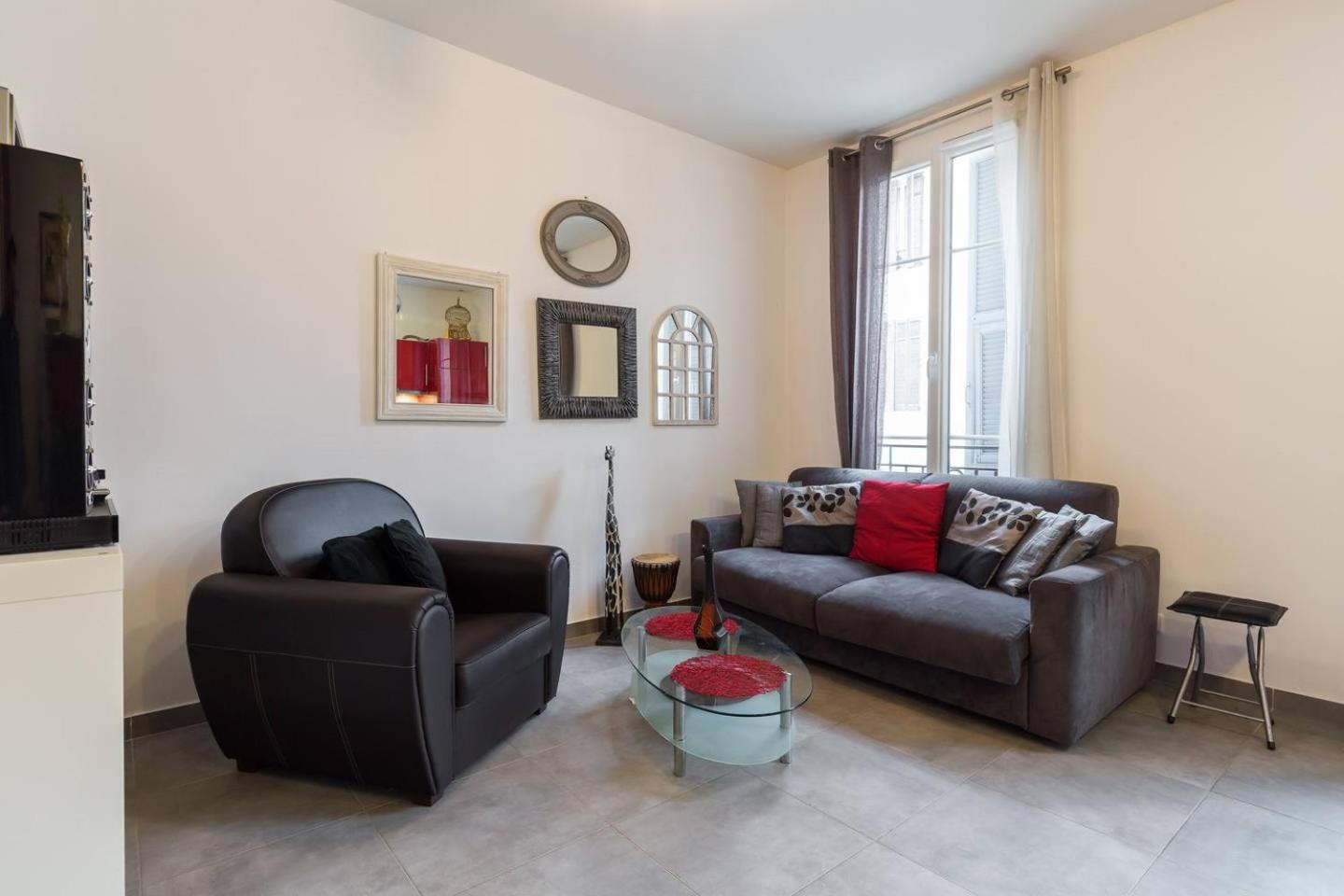Stylish White and Red Apartments view 2