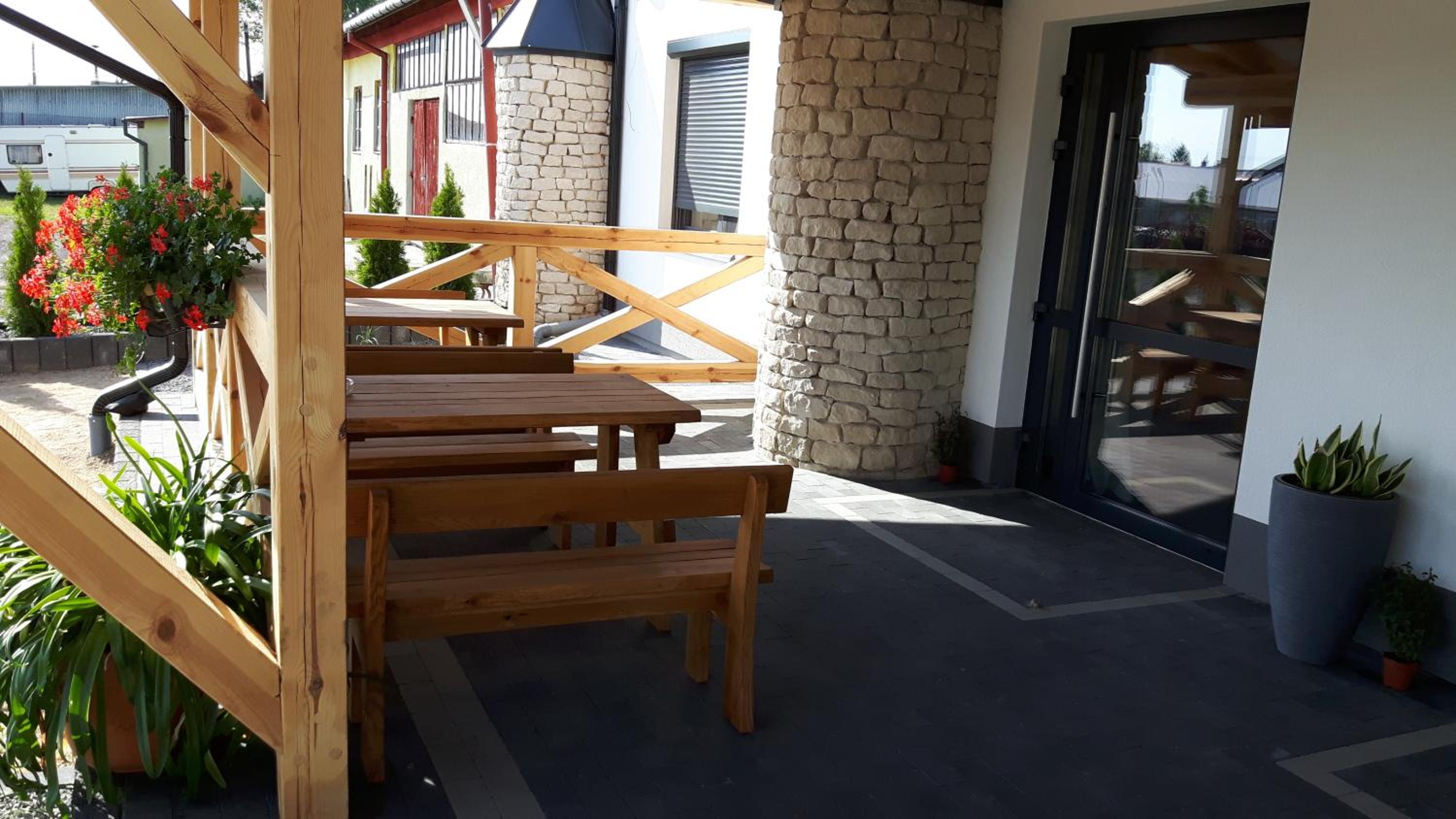 outdoor BBQ area