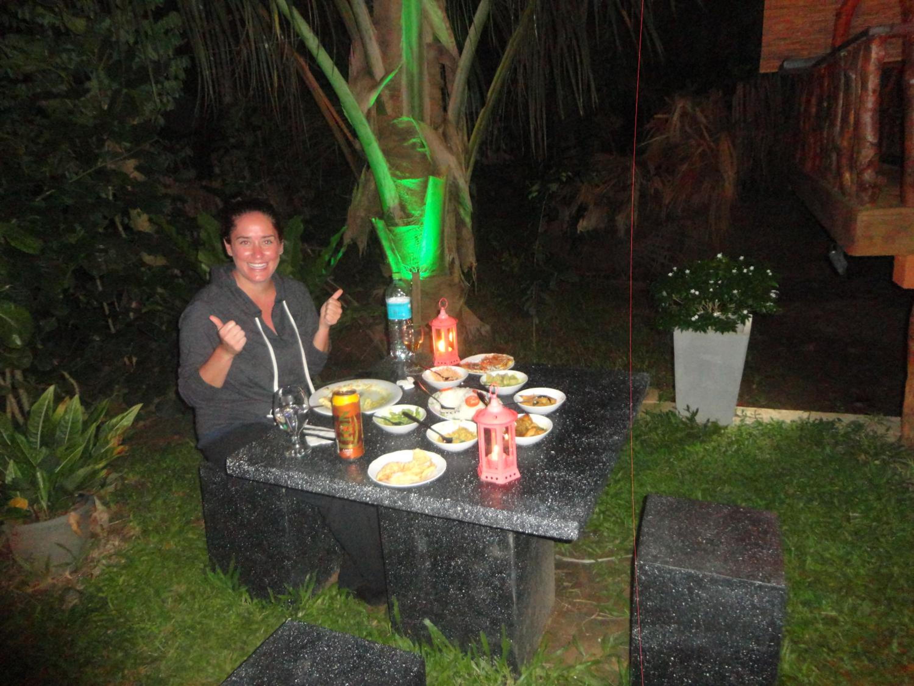 outdoor BBQ area