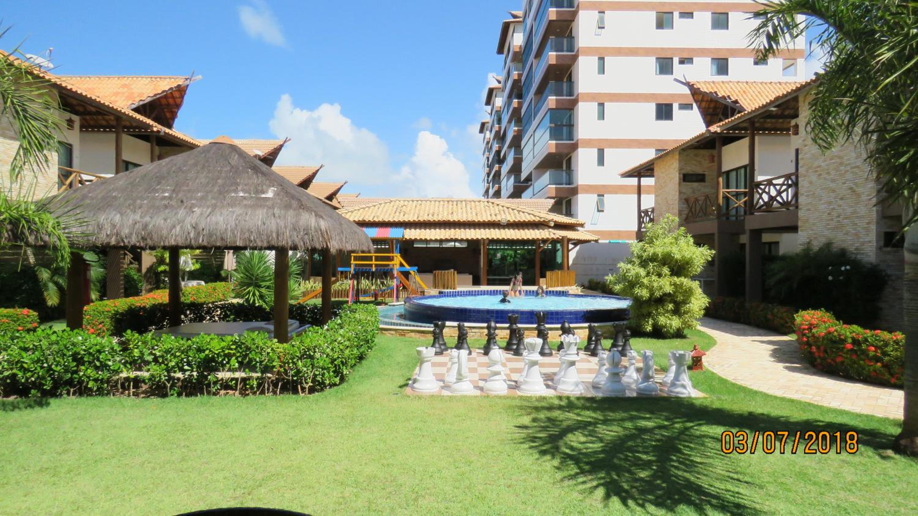 Bangalô com área de lazer estilo resort