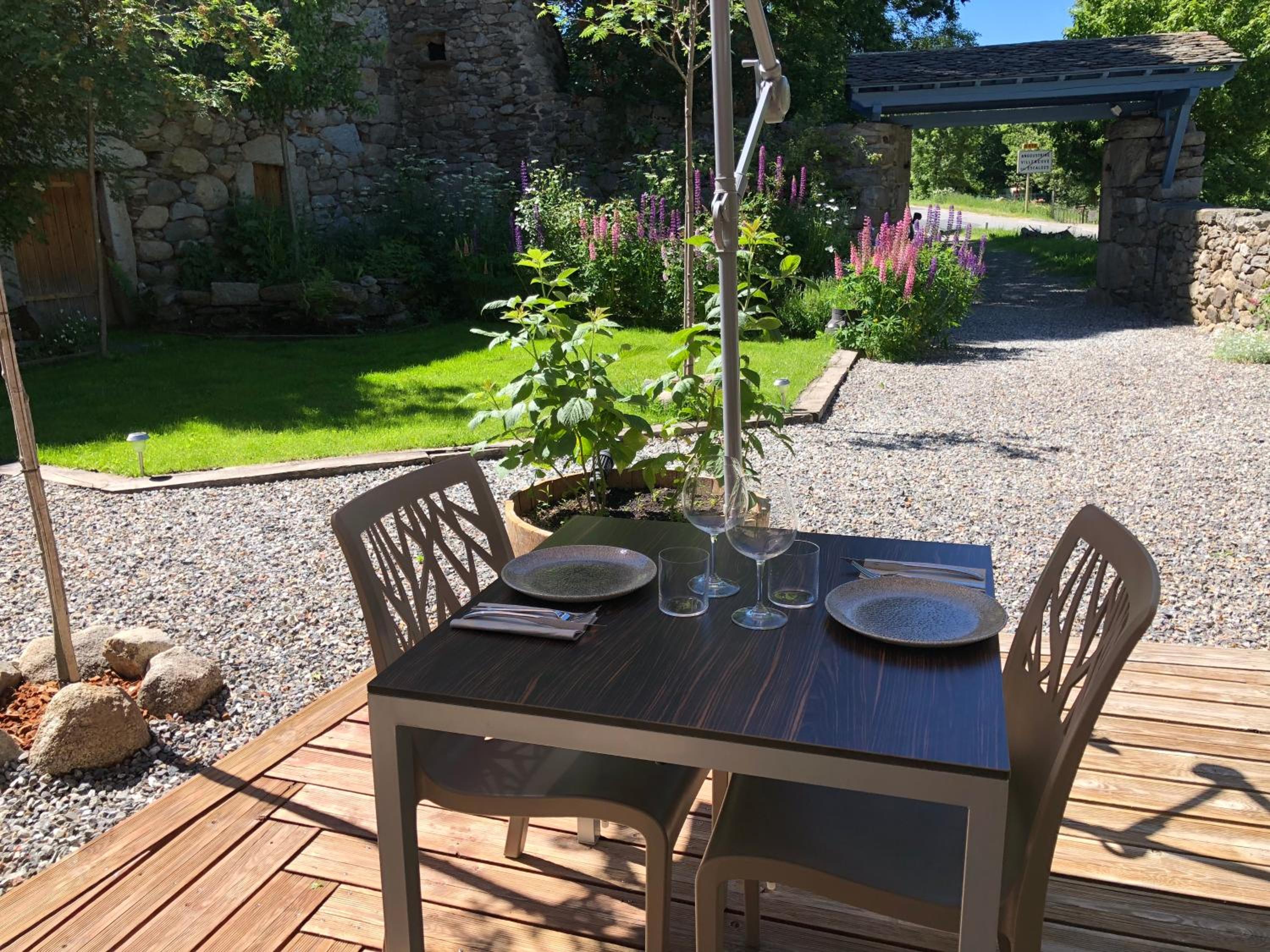 outdoor BBQ area