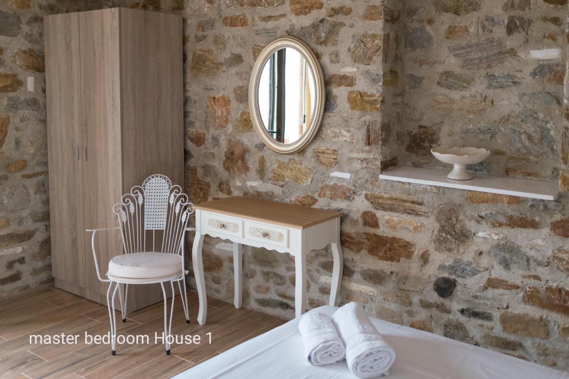 Elea Stone Houses in organic quiet olive grove, Prinos, Thassos view 3