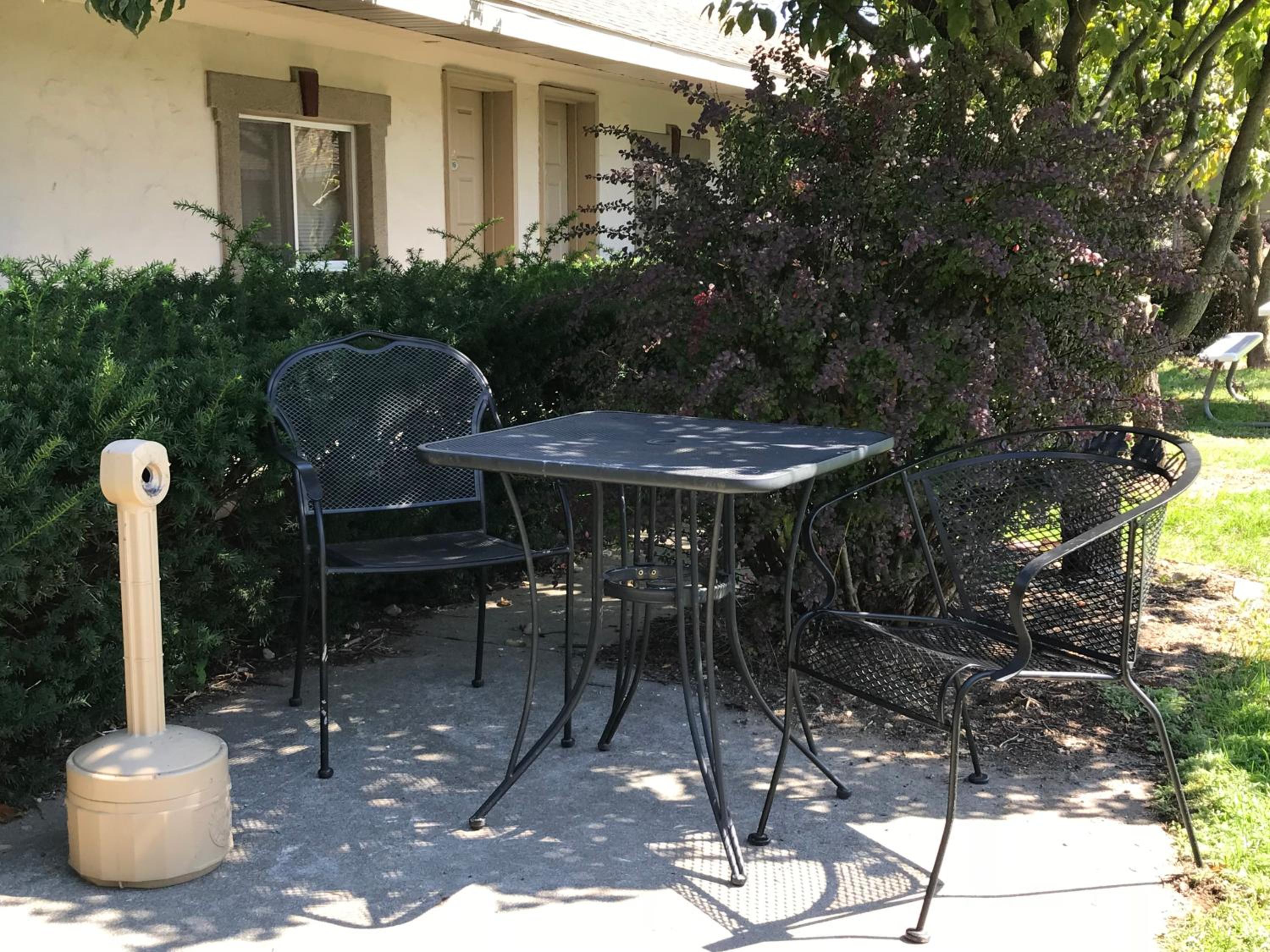 outdoor BBQ area