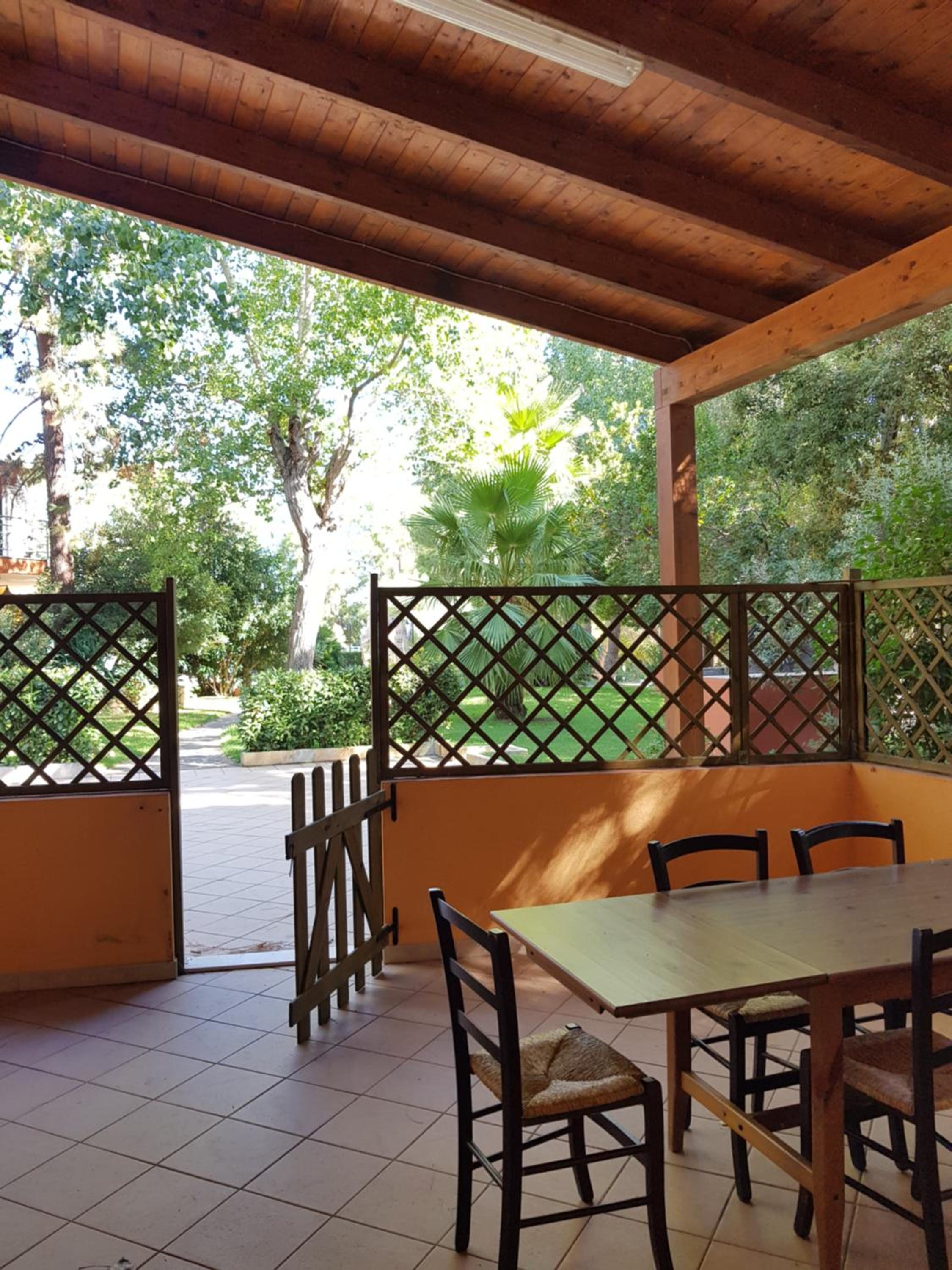 outdoor BBQ area