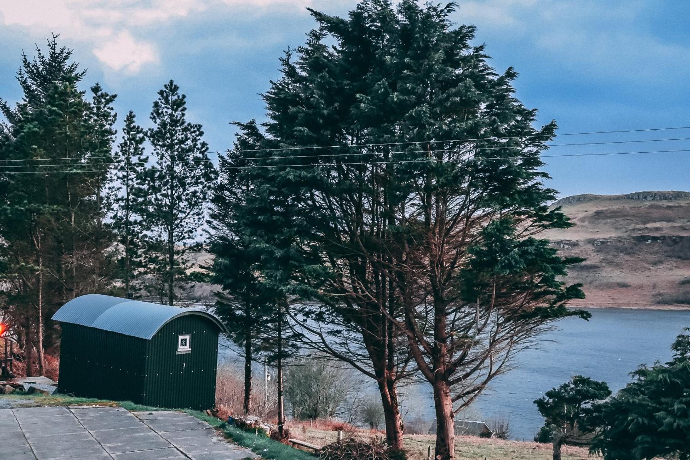 Loch Eyre Shepherd Hut view 2