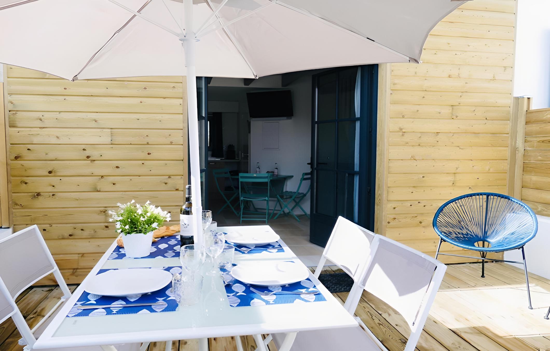 outdoor BBQ area