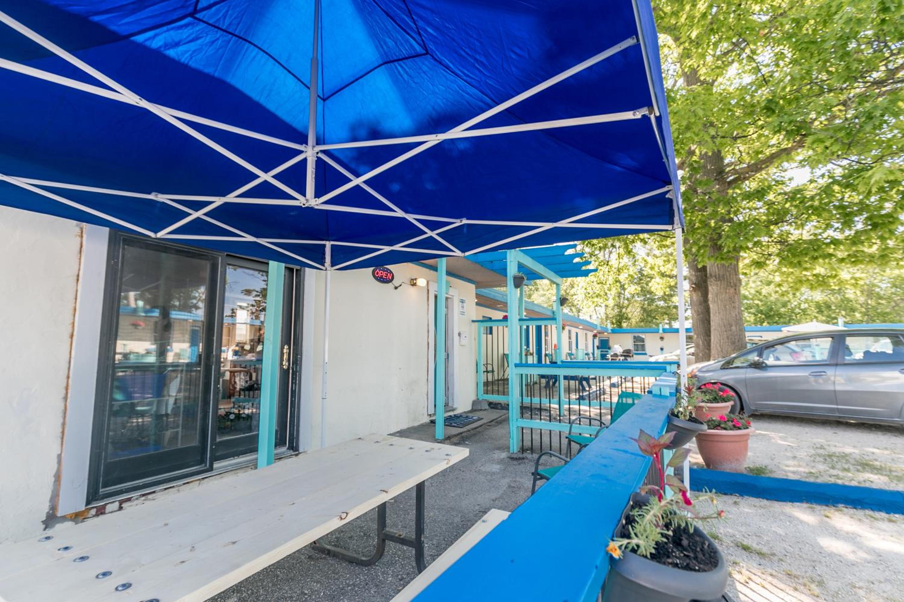outdoor BBQ area