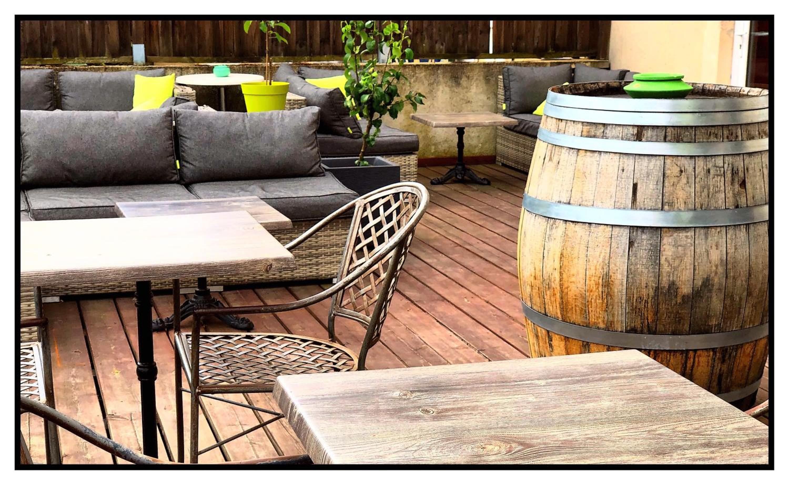 outdoor BBQ area