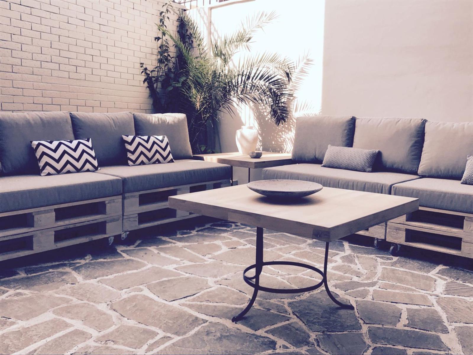 outdoor BBQ area