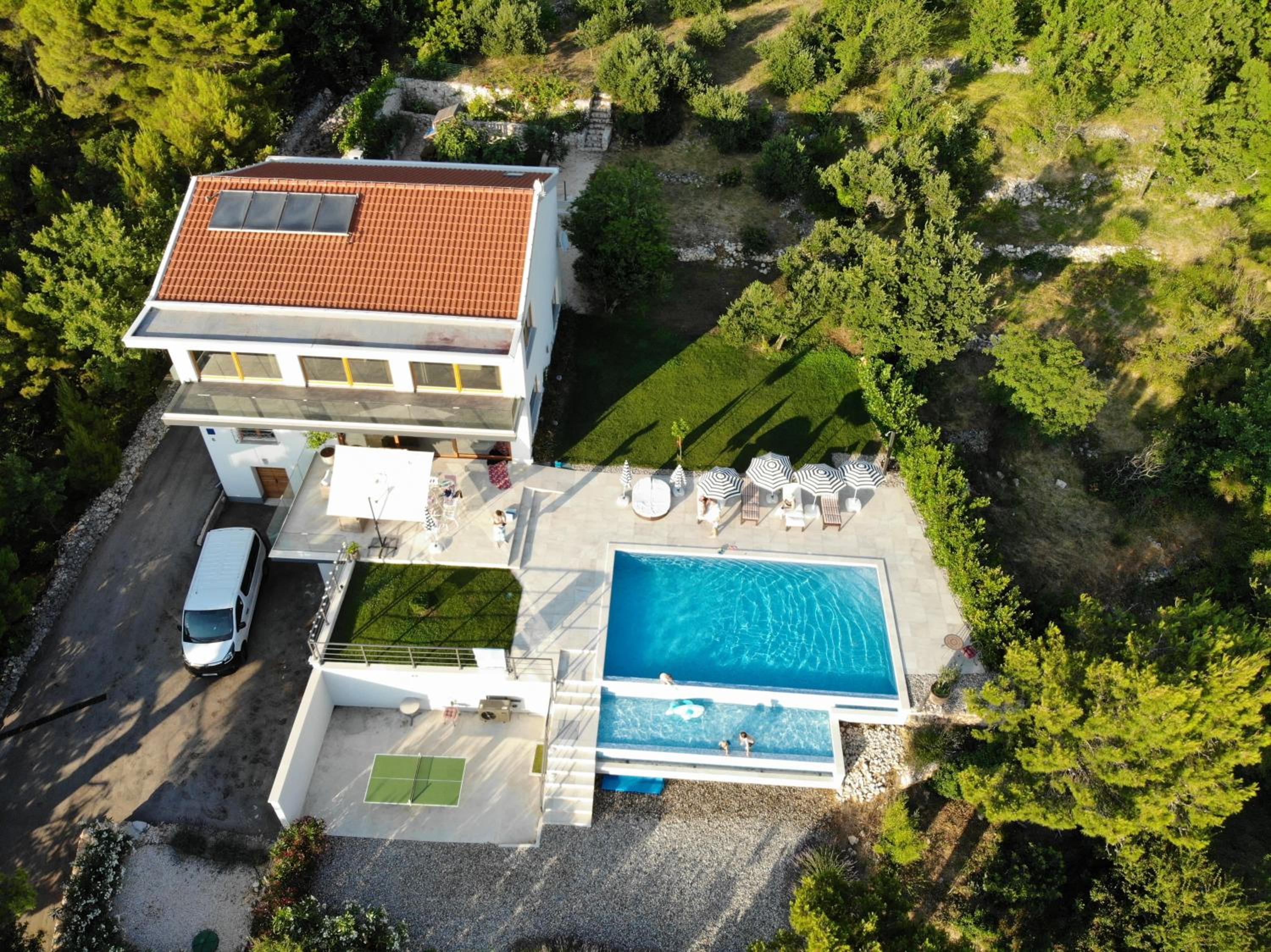 Villa Yanko, free parking, heated pool, sea view, own children's playground, excellent facilities view 5