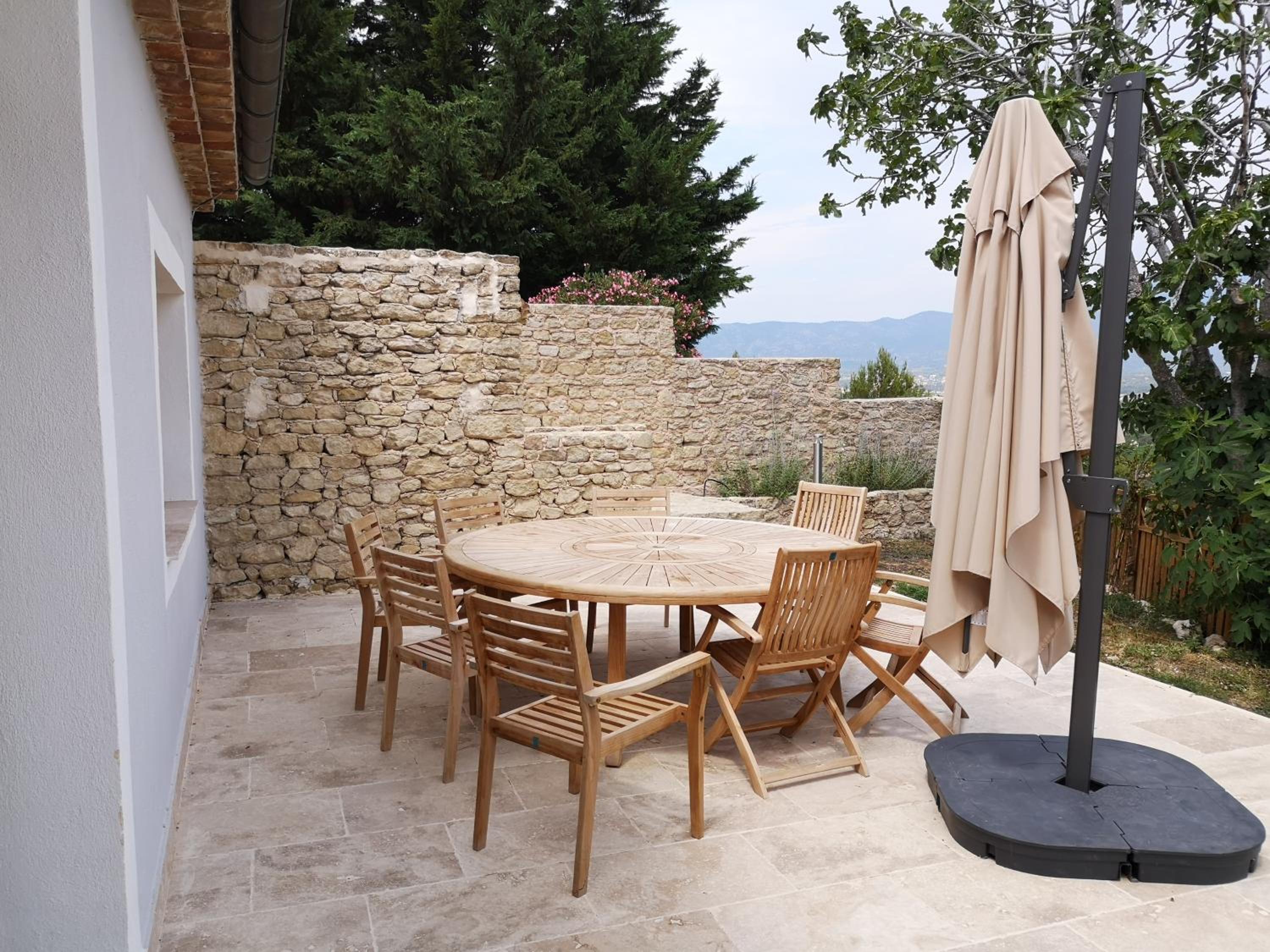 outdoor BBQ area
