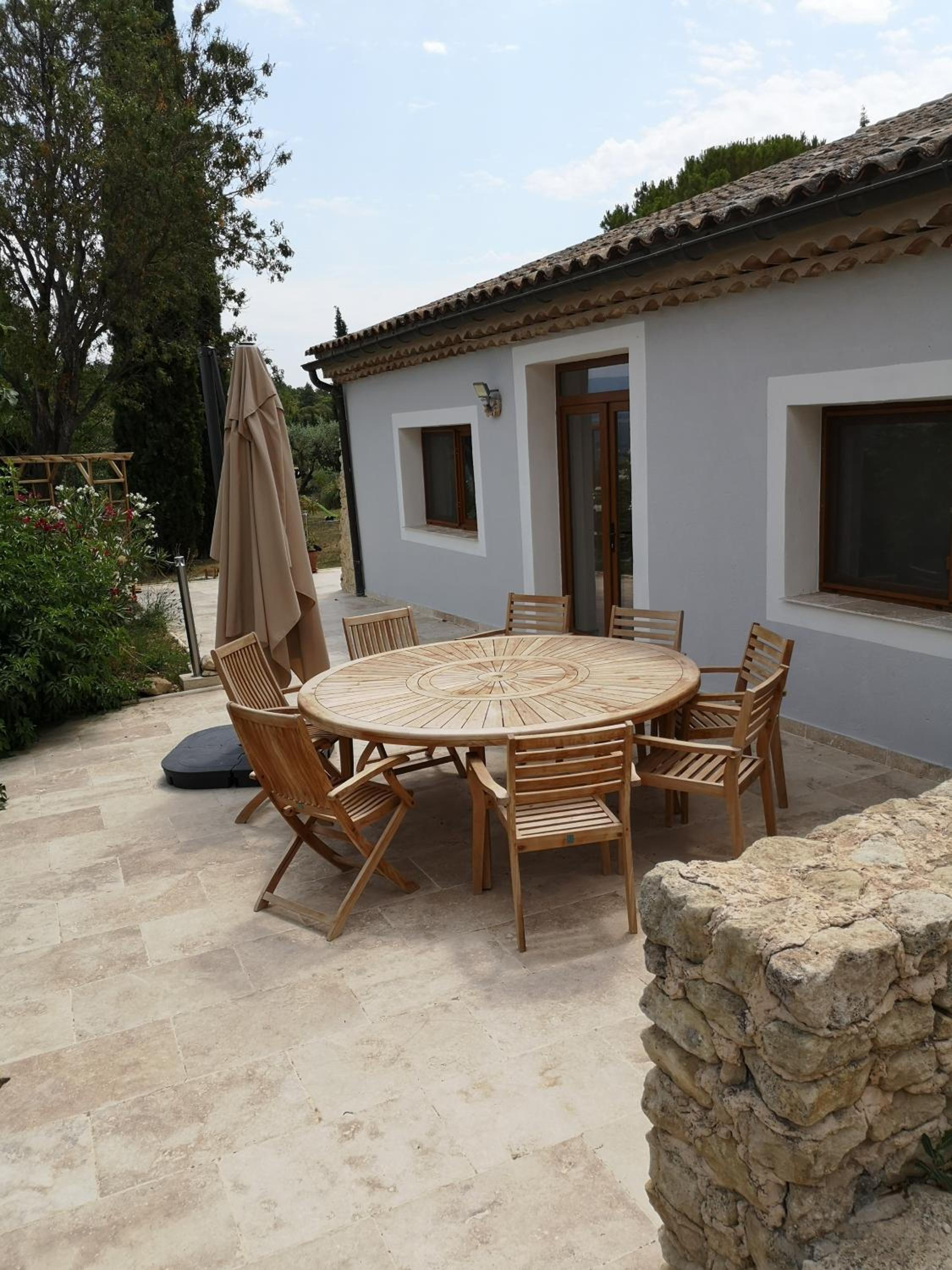 outdoor BBQ area