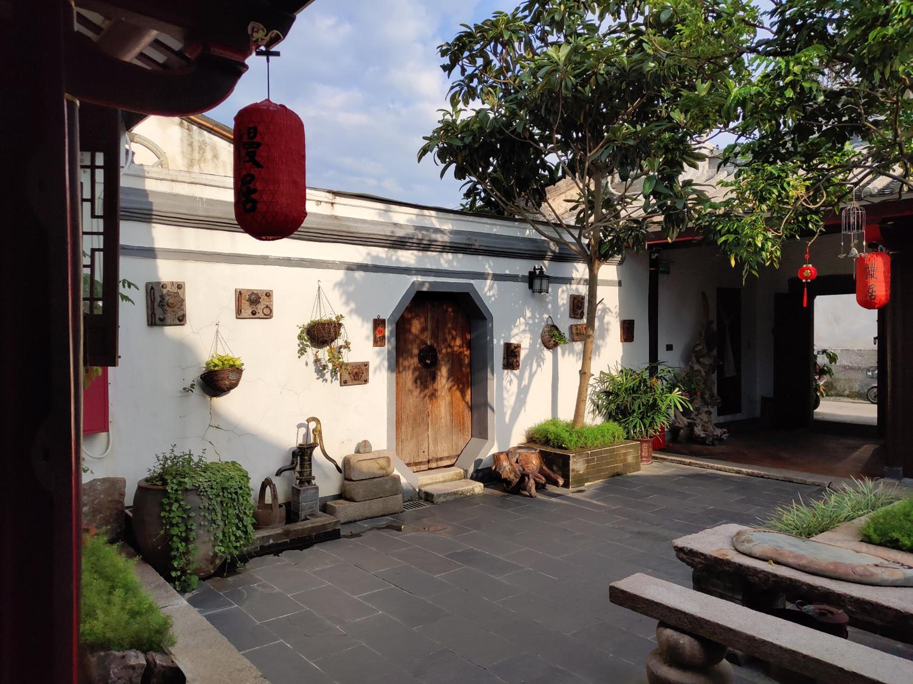 outdoor BBQ area