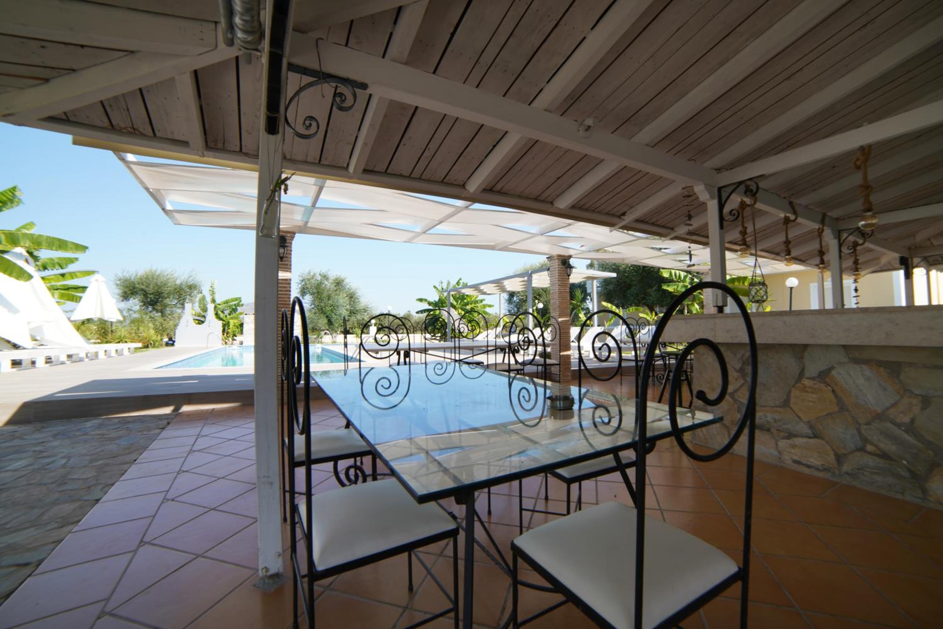outdoor BBQ area