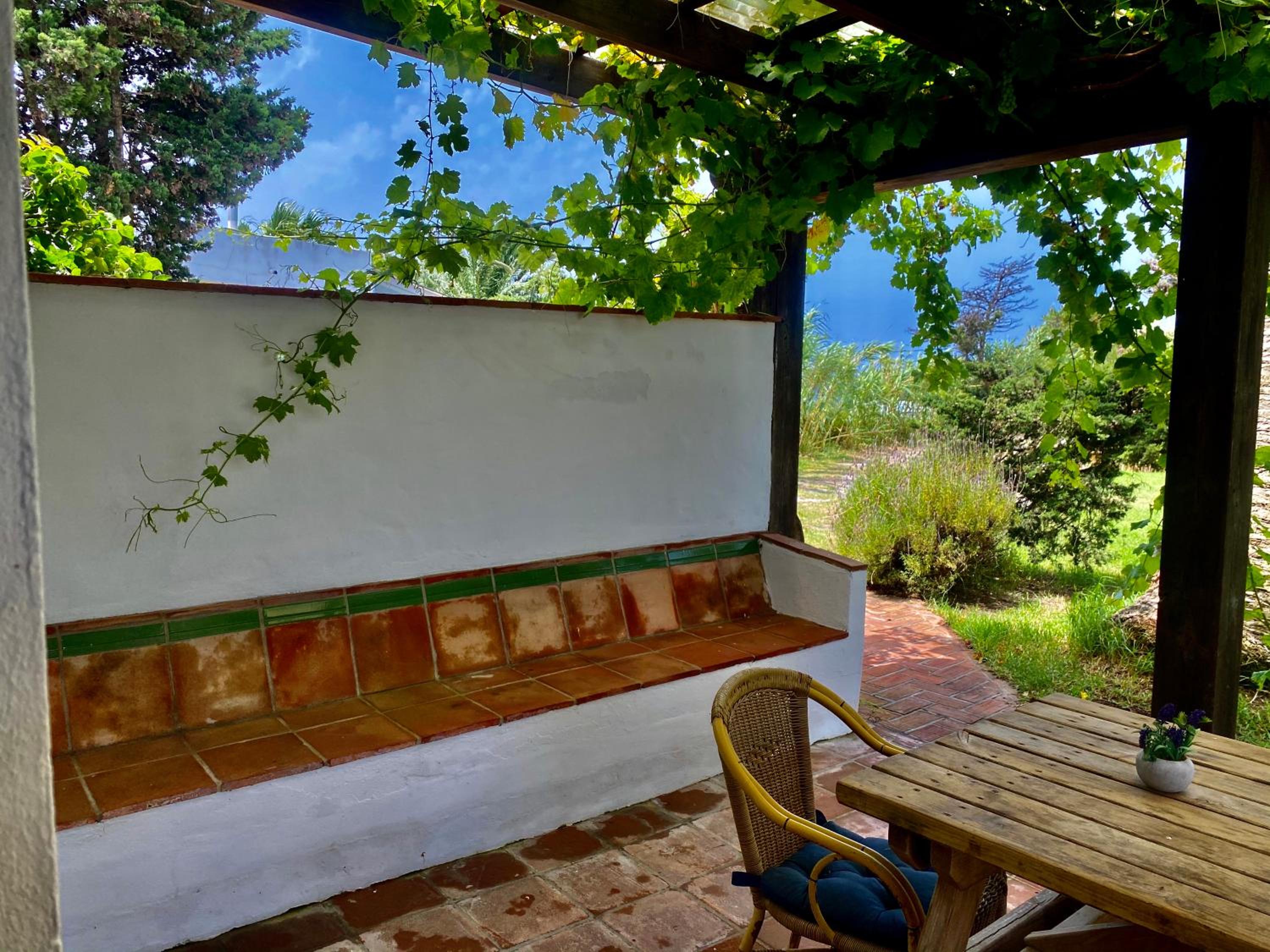 outdoor BBQ area