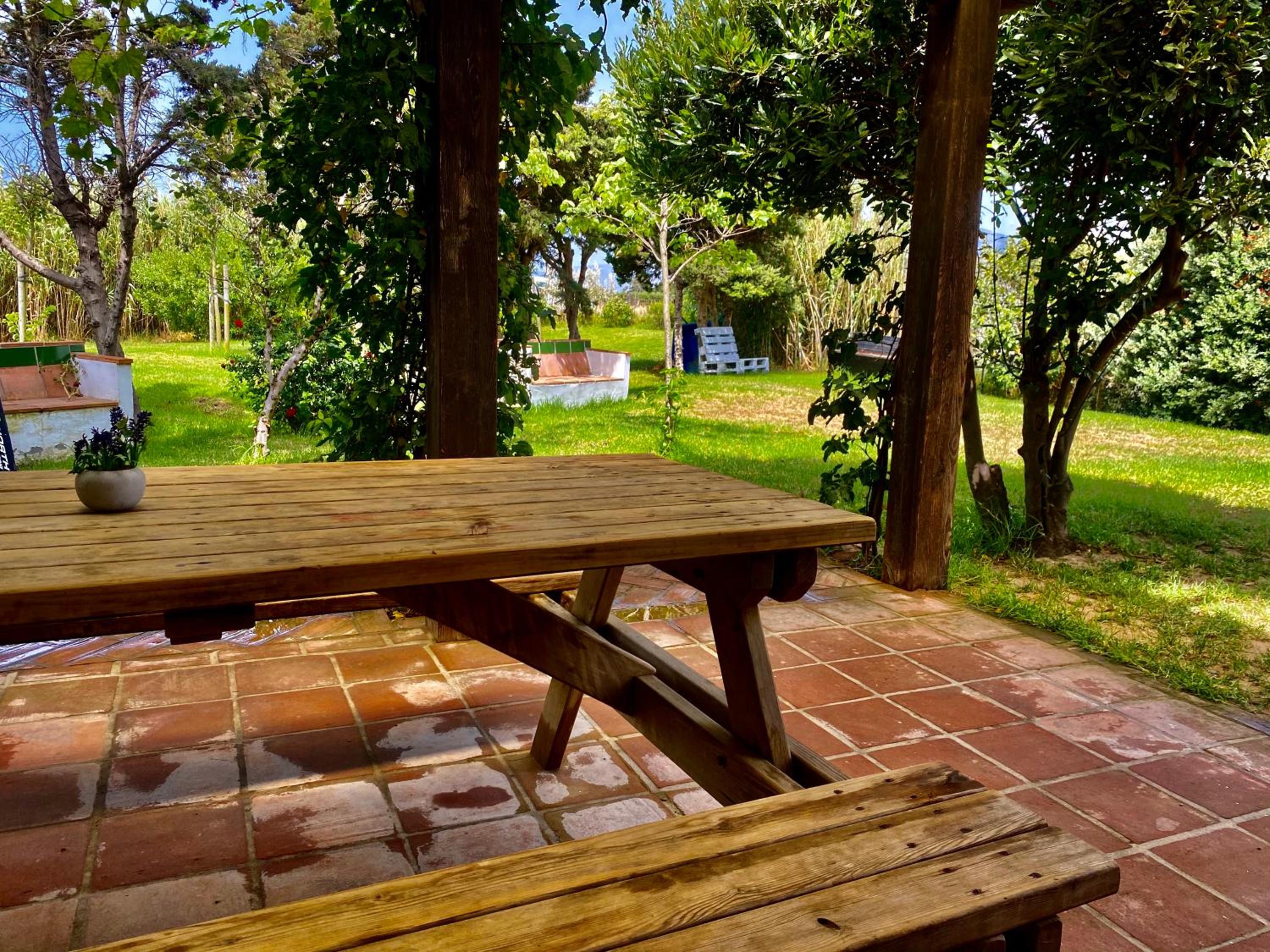 outdoor BBQ area