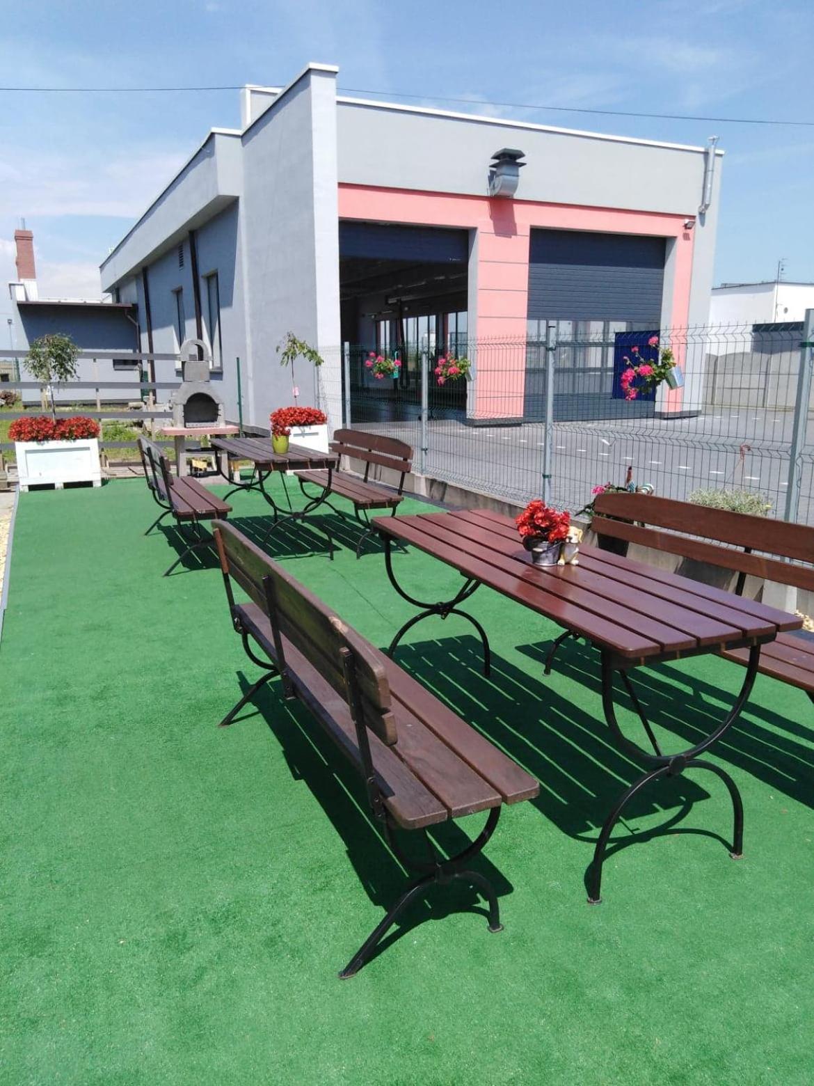 outdoor BBQ area