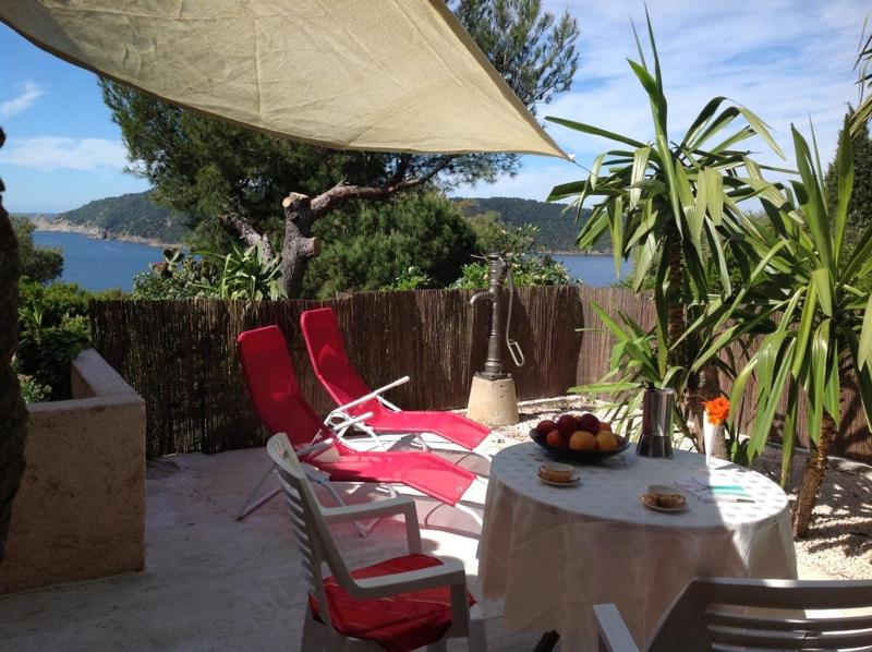 outdoor BBQ area