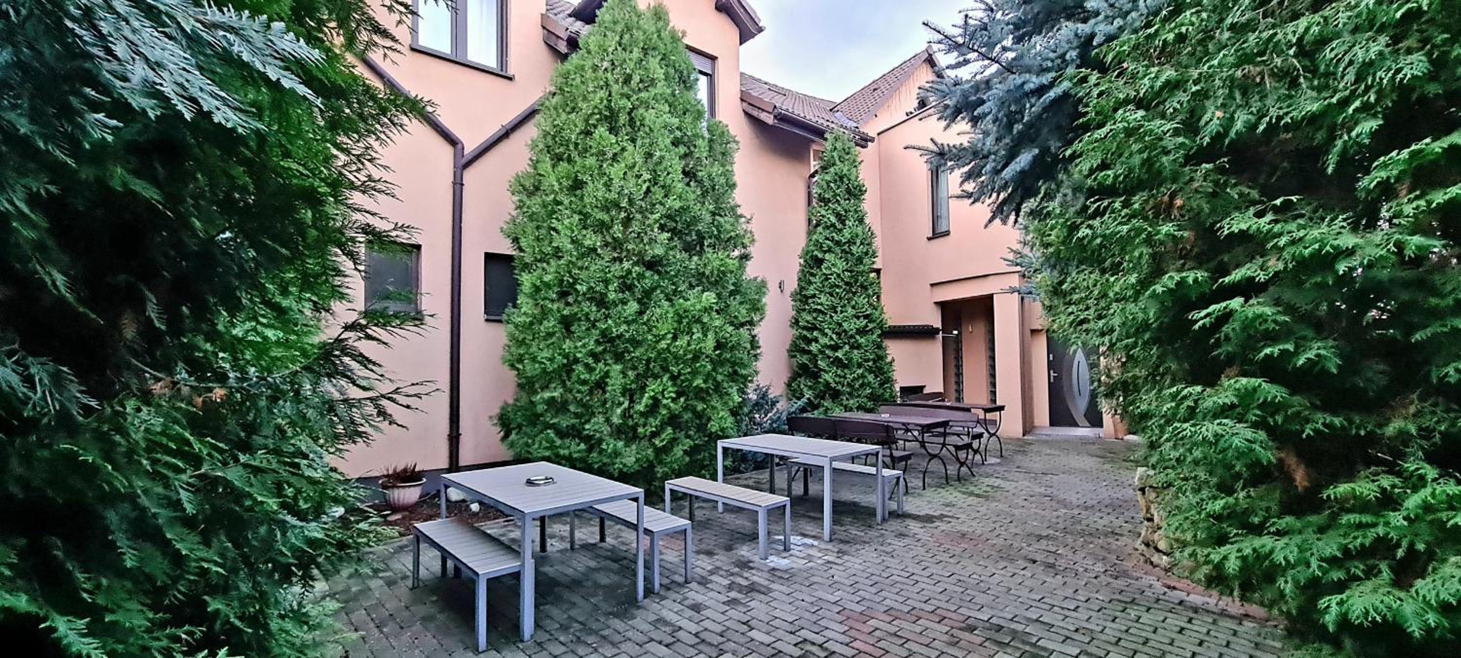 outdoor BBQ area