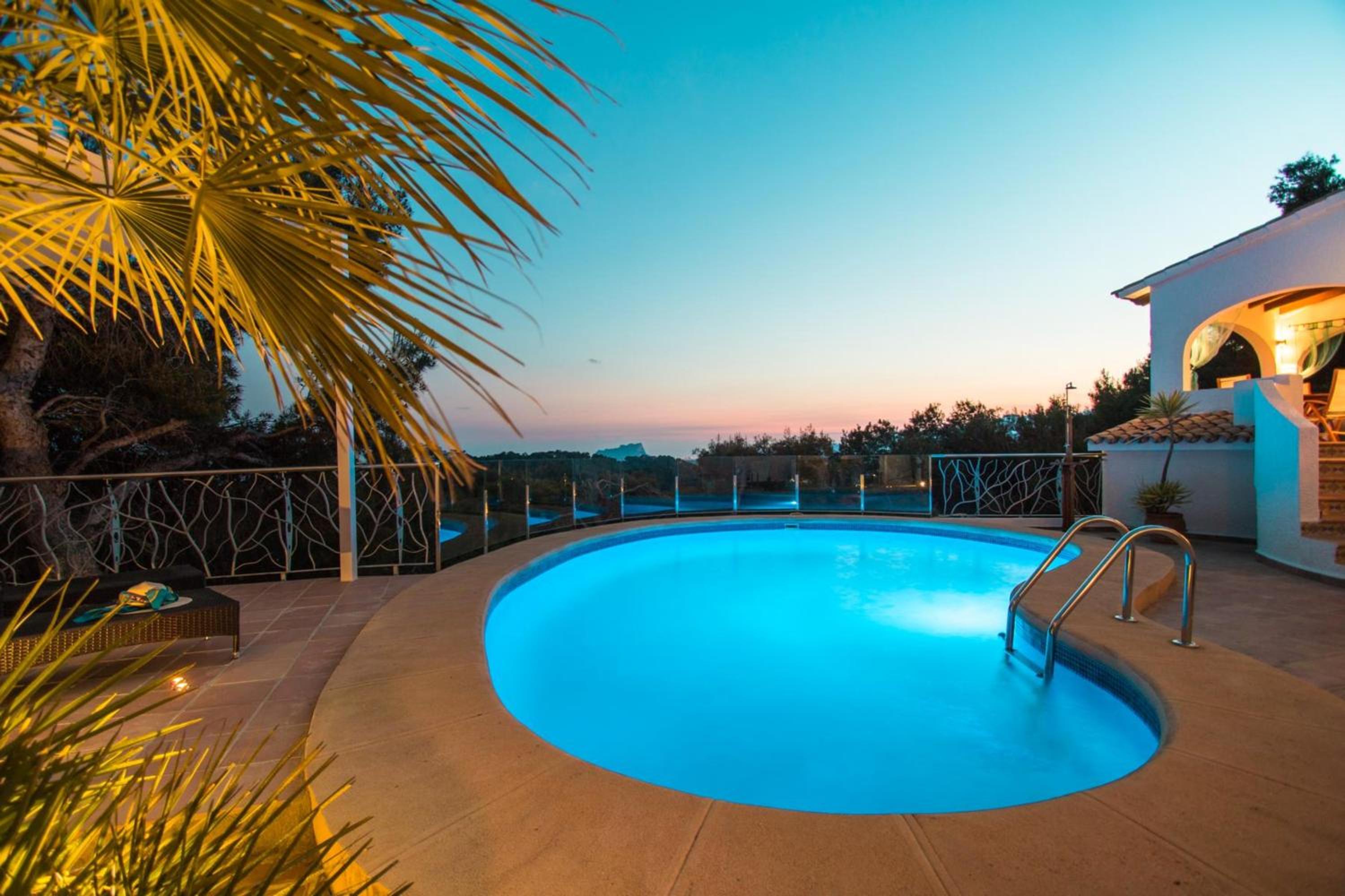 3 bedrooms house with sea view private pool and enclosed garden at Teulada 1 km away from the beach