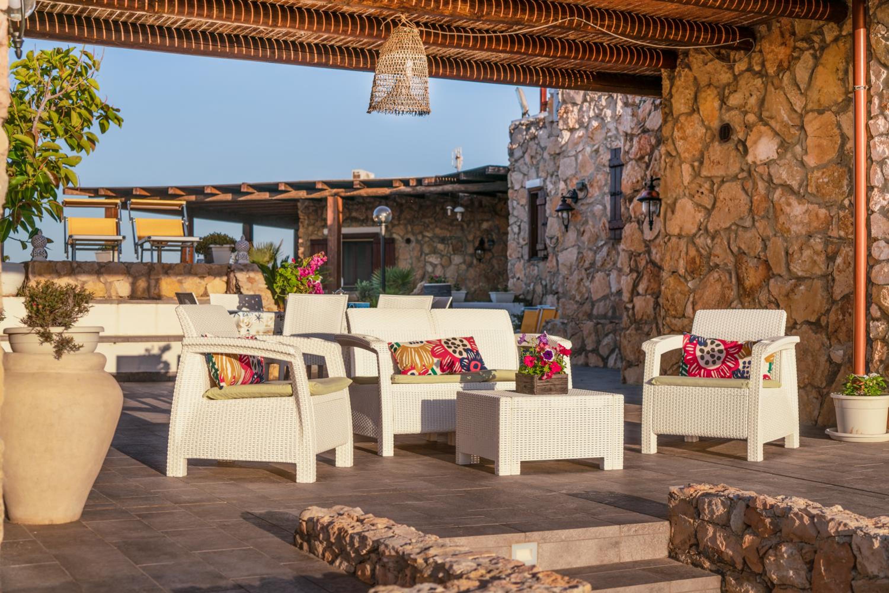 outdoor BBQ area