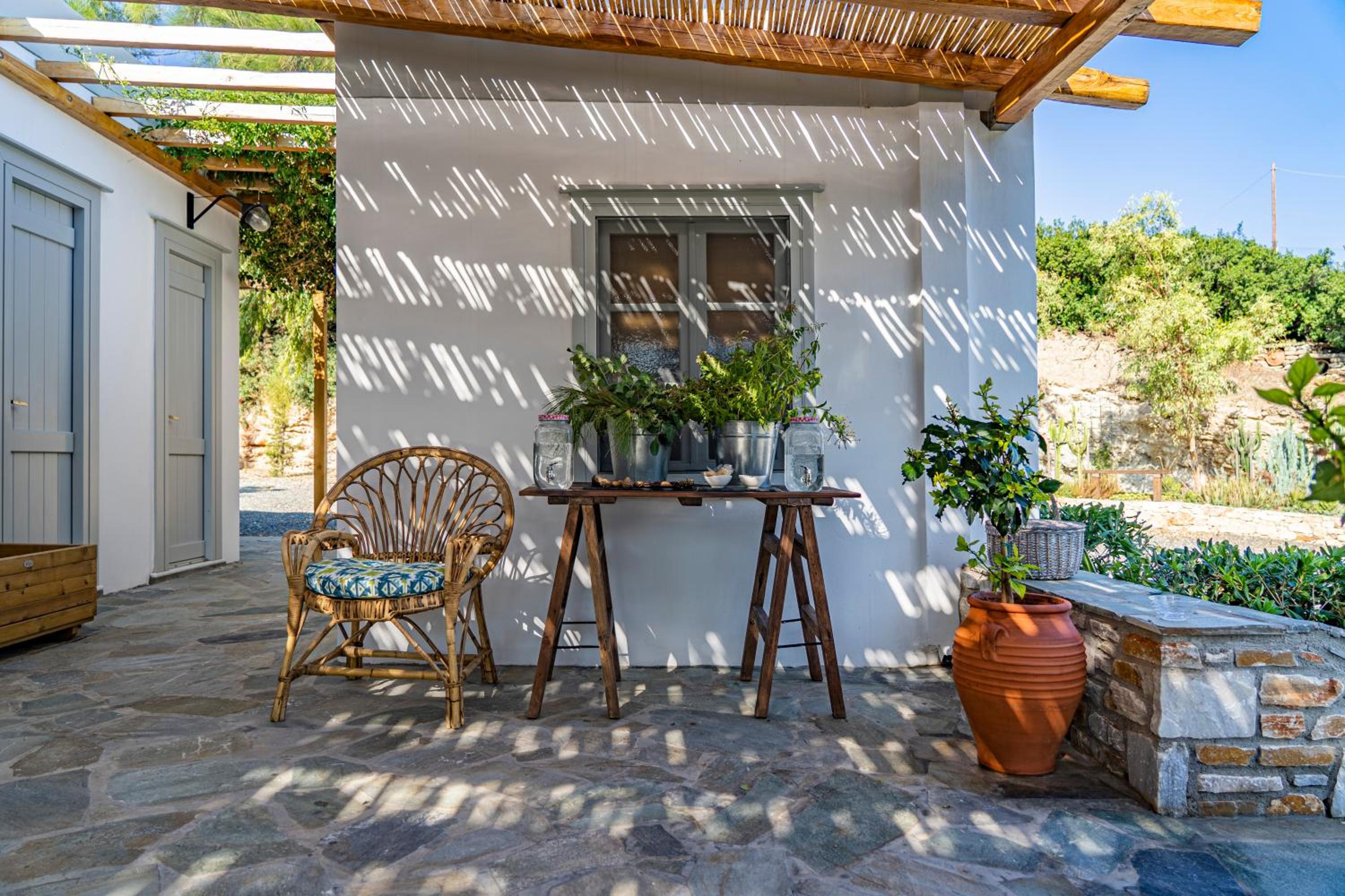 outdoor BBQ area