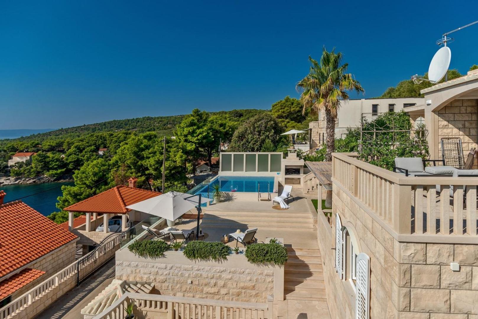 Luxury Villa Stone Castle Brač with private pool on Brač island