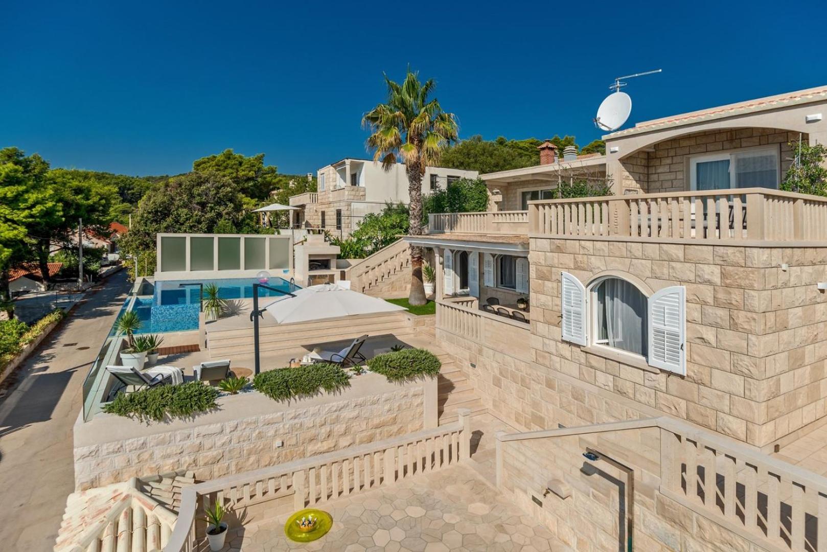 Luxury Villa Stone Castle Brač with private pool on Brač island