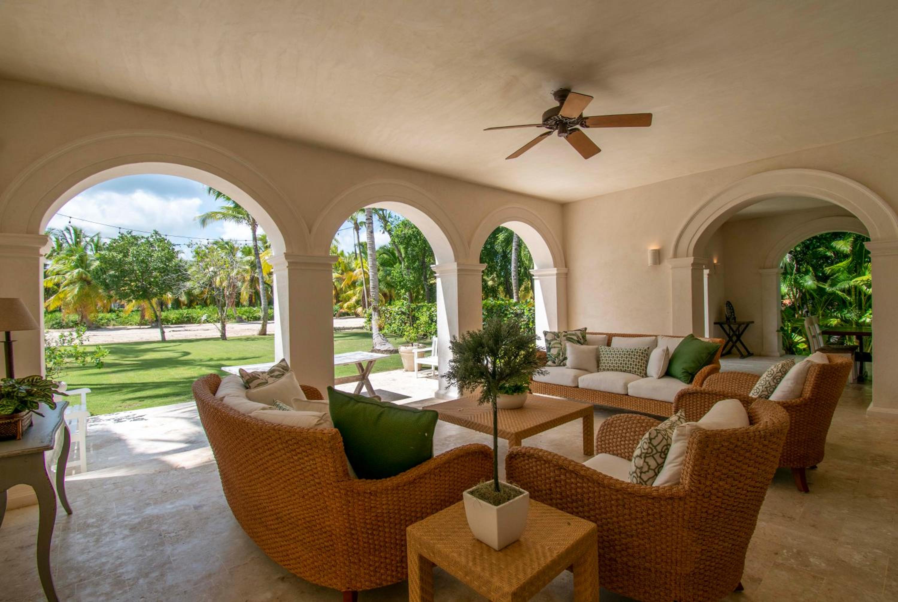 Luxury golf villa with private pool and service staff in exclusive resort near private beach view 2