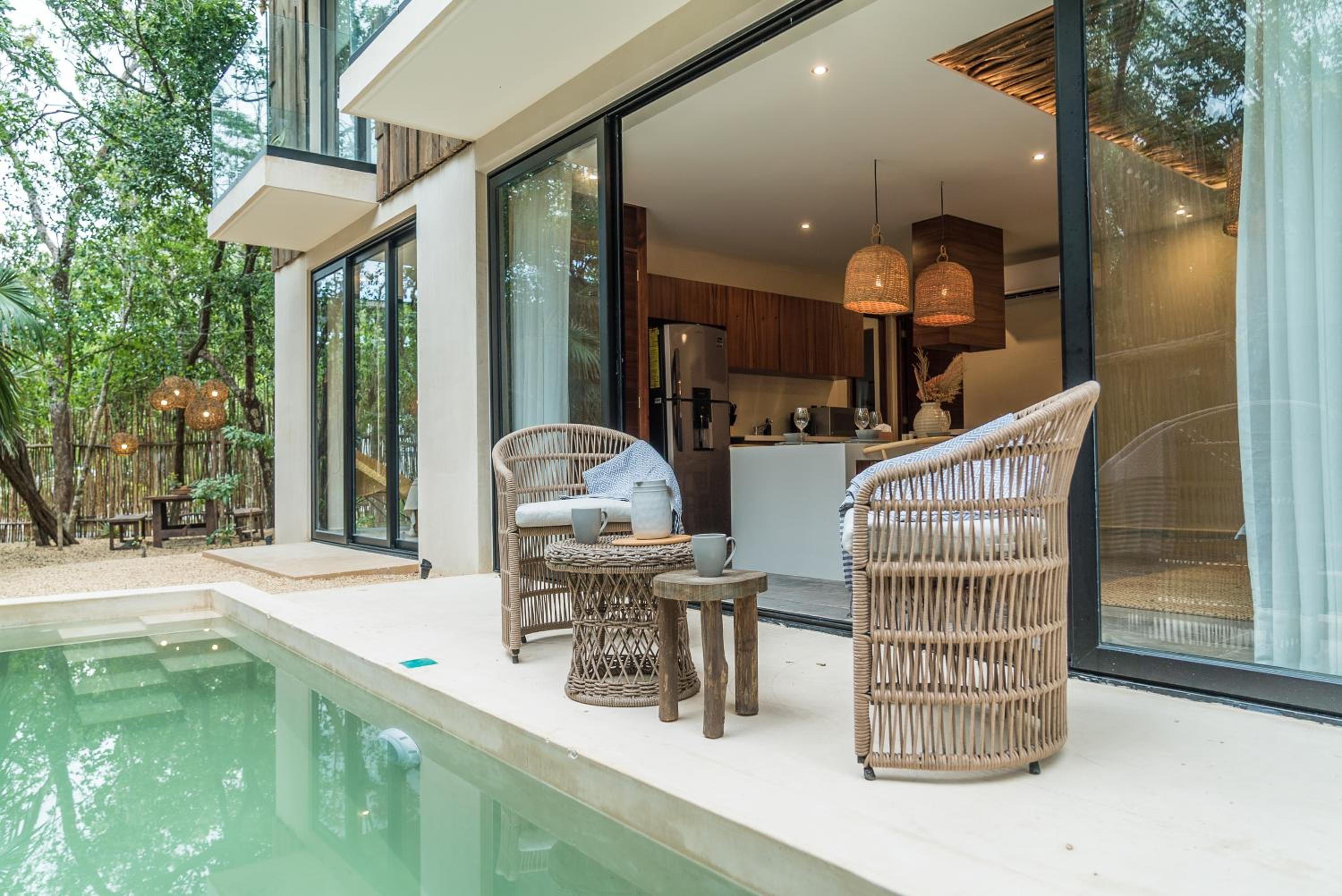 Exclusive and Luxurious 2 Apartments in Aldea Zama with Private Pool, Jacuzzi and Uncovered Patio