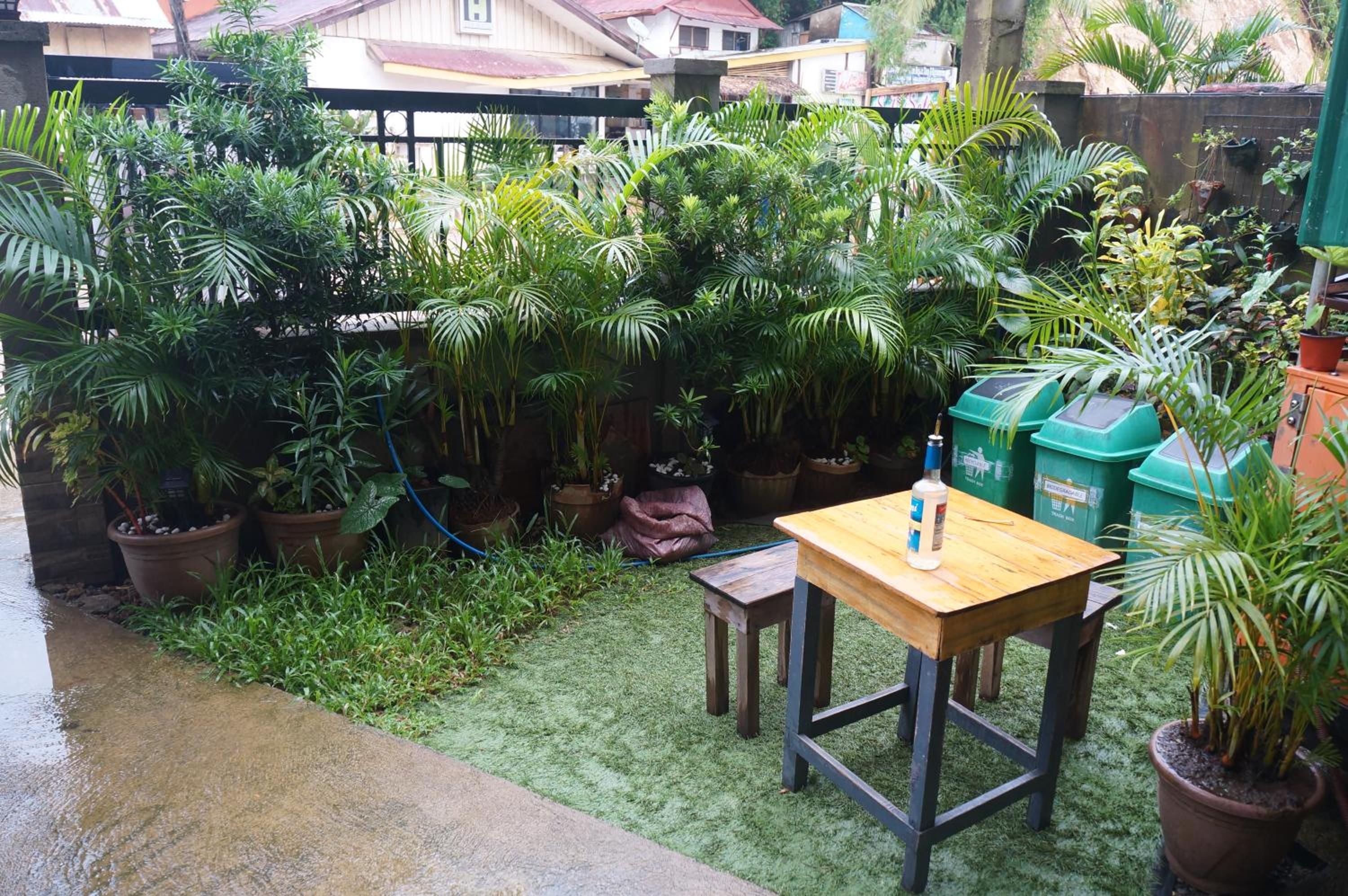 outdoor BBQ area