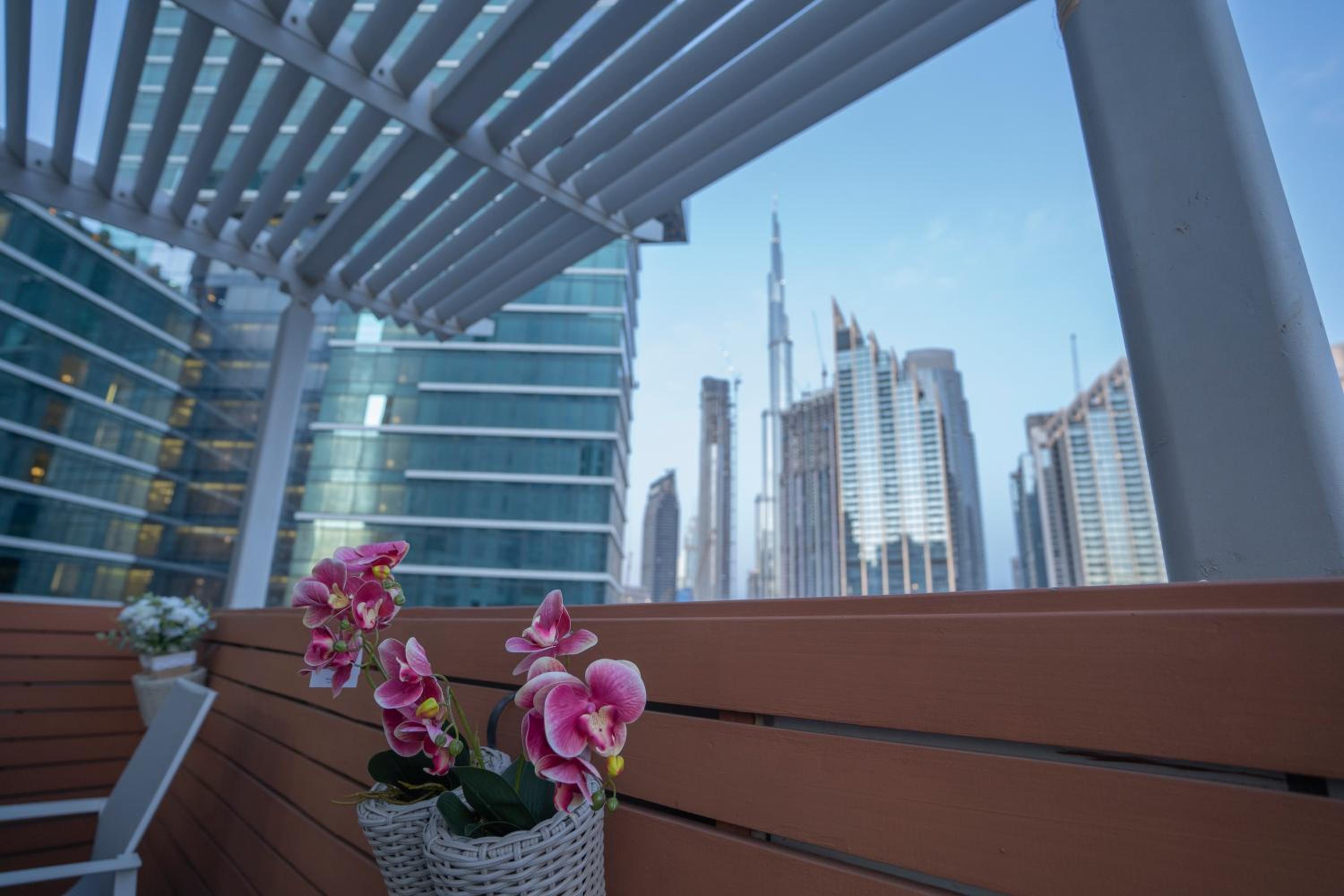 3 Bedroom Condo w terrace facing Burj Khalifa.