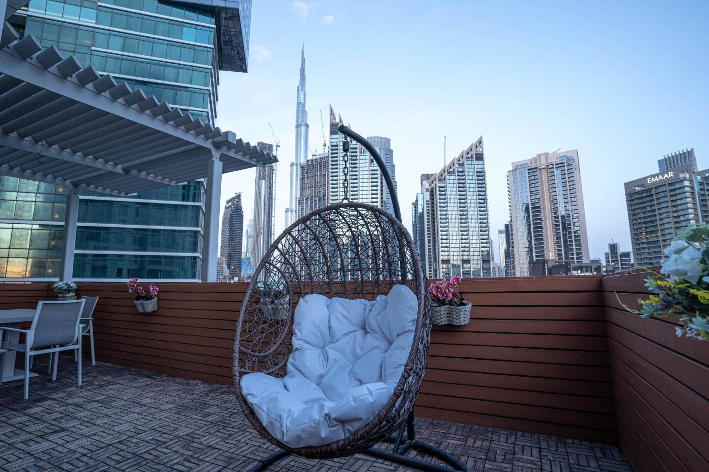 3 Bedroom Condo w terrace facing Burj Khalifa.