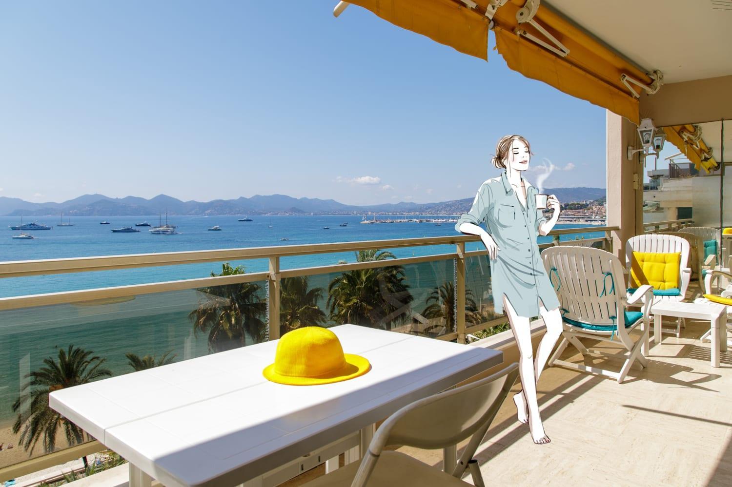 On la Croisette XXL 1 bedroom with amazing sea view photo 4
