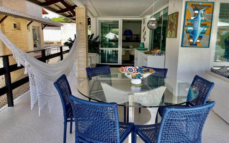Casa de luxo em Porto de Galinhas com funcionária a 50 m do mar