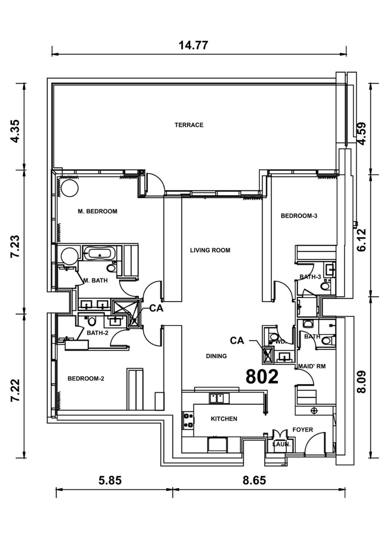 Luxurious 3 Bedroom Apartment in Boulevard Point, Connected to Dubai Mall